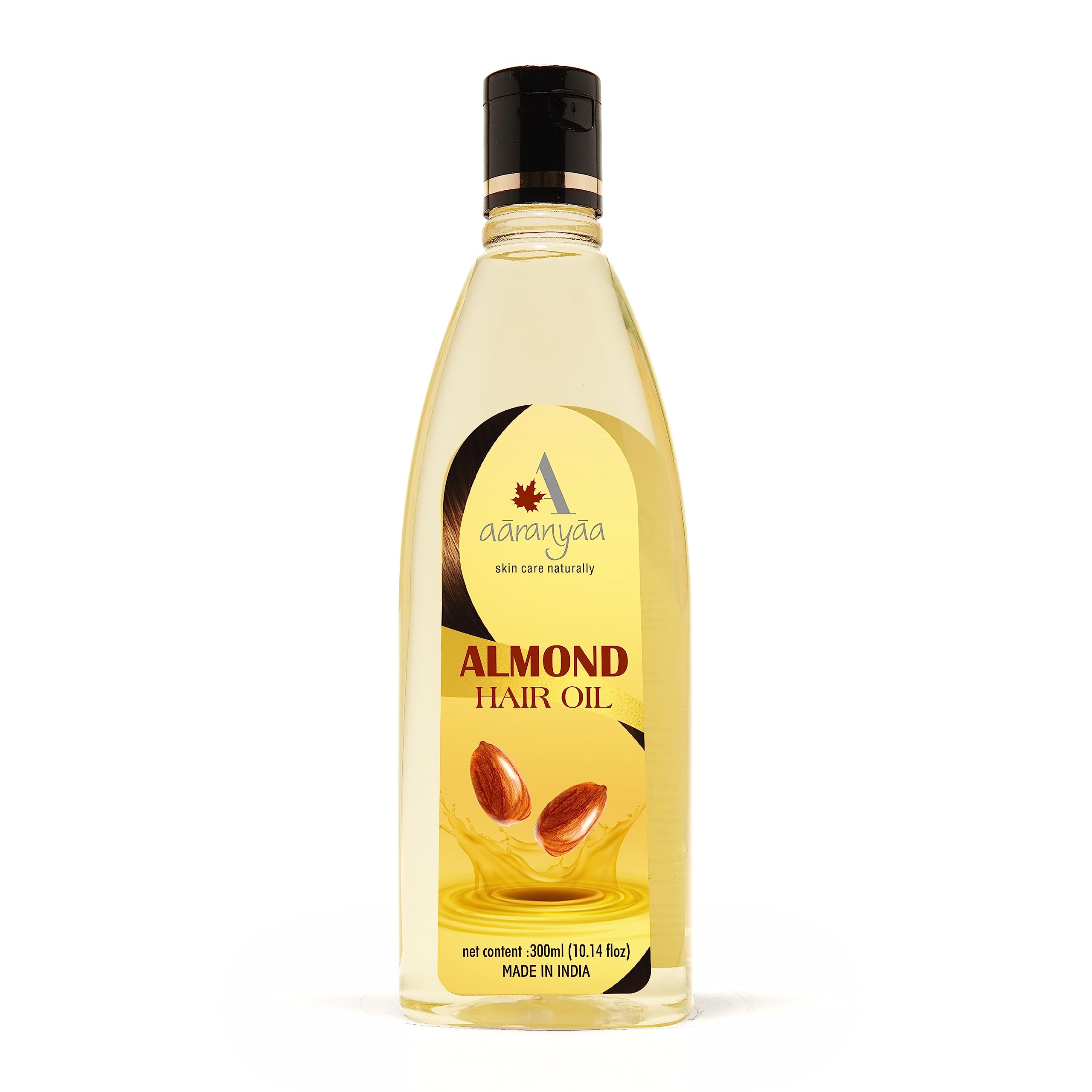 Aaranyaa 100% Pure Almond Hair Oil for Growth & Shine - Best for Dry, Damaged Hair & Scalp Care - Perfect for Daily Hair Nourishment & Massage