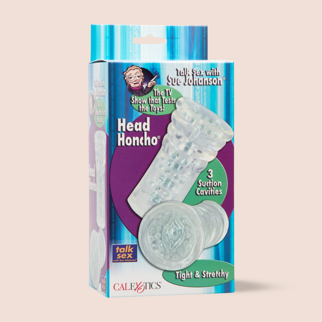 CalExotics Sue Johanson® Head Honcho® Male Masturbator - Realistic Feel & Discreet Design for Solo Pleasure & Stress Relief