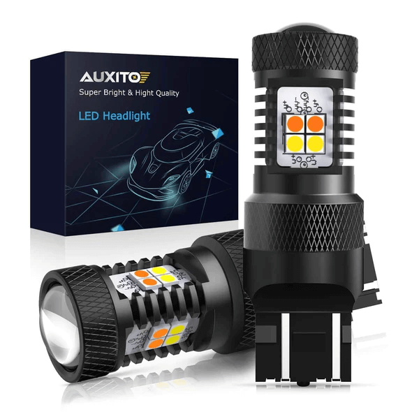 2019-2021 Ford Ranger Front Turn Signal Light Bulbs - 7443 LED Amber Yellow/White Replacement - Upgrade for Better Visibility & Safety - Perfect for Night Driving & Off-Road Adventures