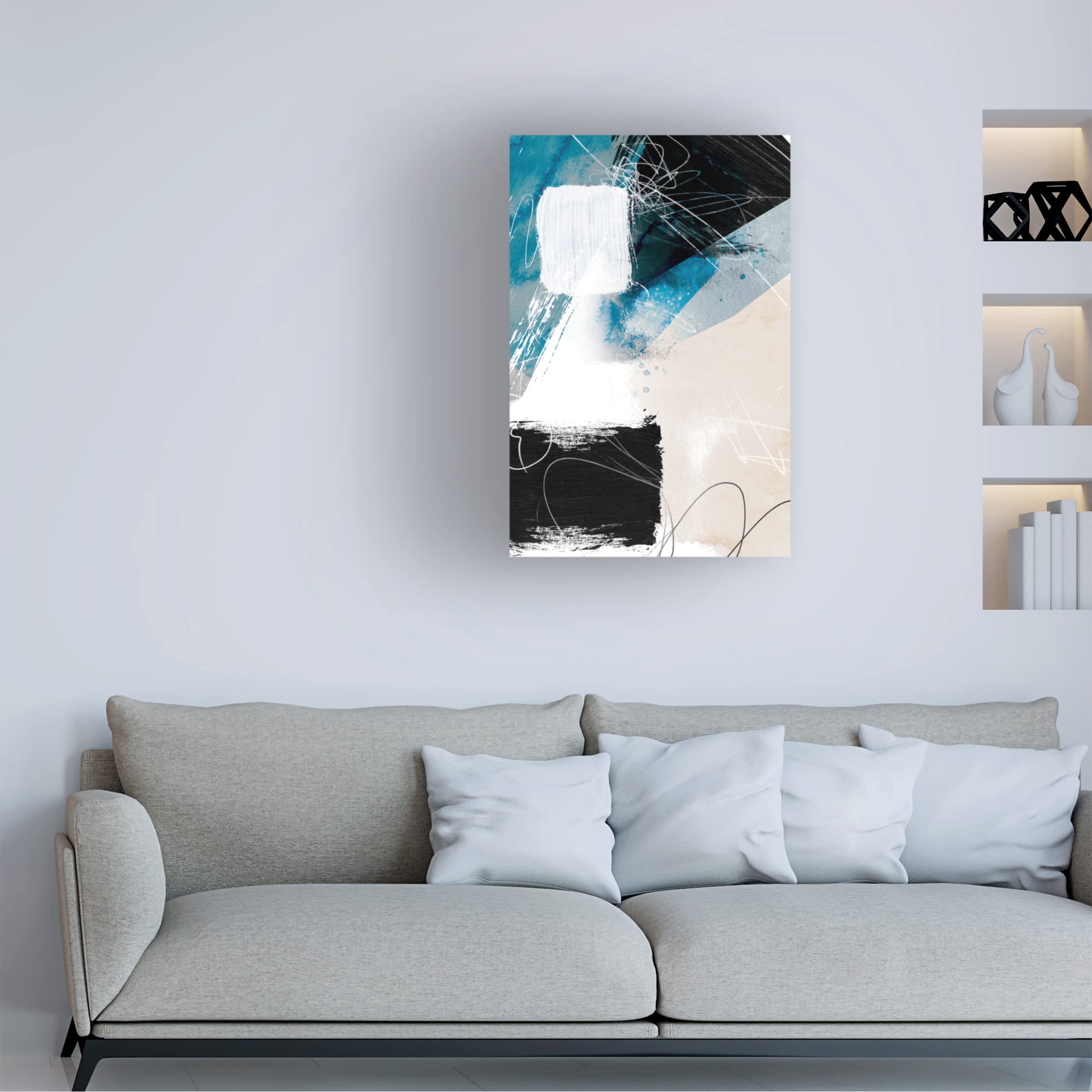 Trademark Fine Art 'Protective Nature 1' Canvas Wall Art by Louis Duncan He - Nature Landscape Painting for Living Room, Bedroom & Office Decor