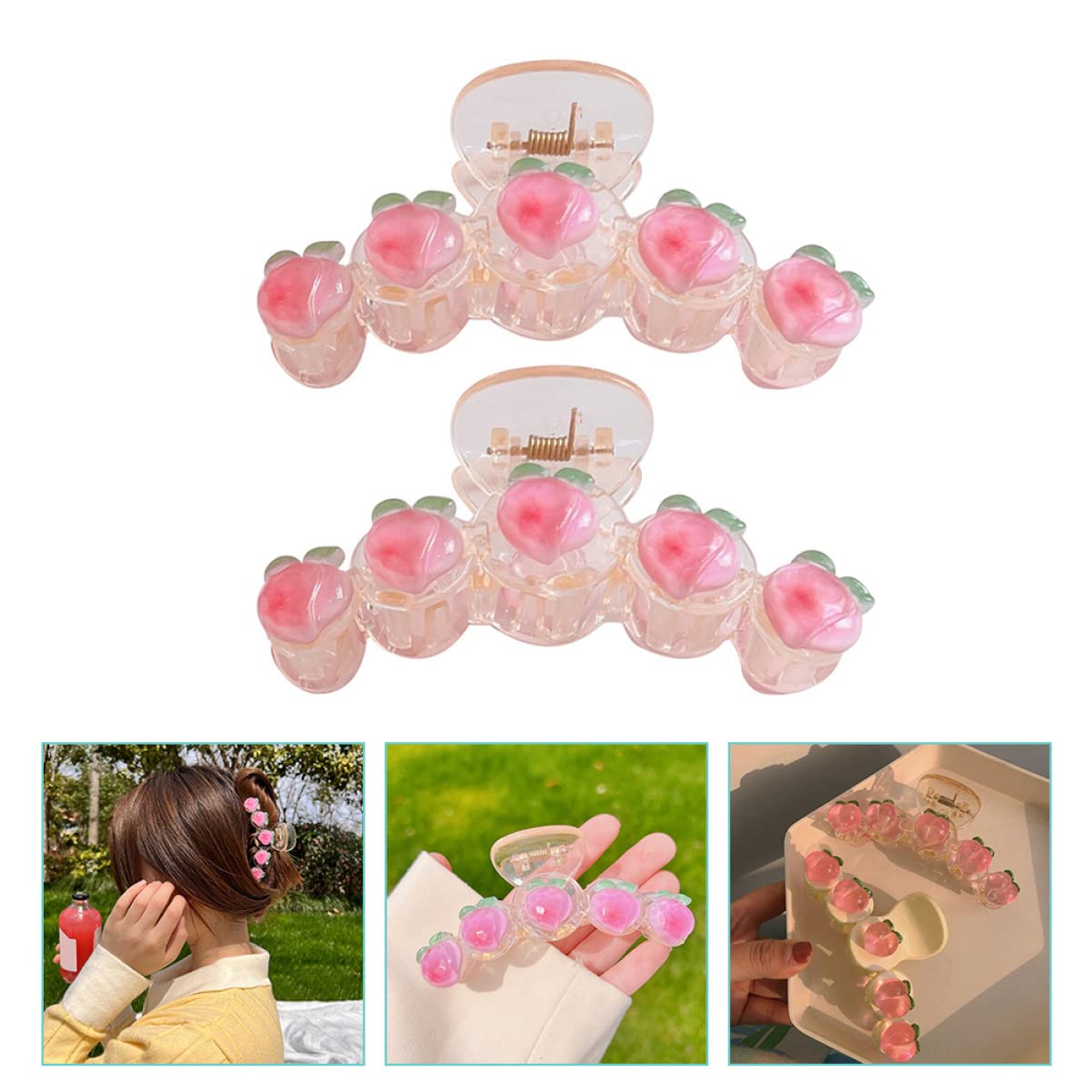 Beaupretty Fashion Hair Jaw Clamp - 2 Pack Large Hair Clips for Women, Hair Claw Clips for Thick Hair, Strong Hold Hair Accessories for Ponytail, Bun & Updo - Perfect for Bath, Salon & Everyday Styling