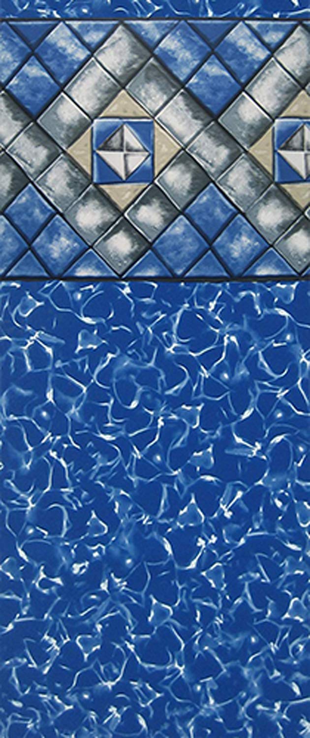 Smartline Manor 15-Foot Round Pool Liner - UniBead Style 52-Inch Wall Height - 25 Gauge Virgin Vinyl - Durable Above-Ground Swimming Pool Liner for Steel Sided Pools - Perfect for Backyard Summer Fun & Family Gatherings