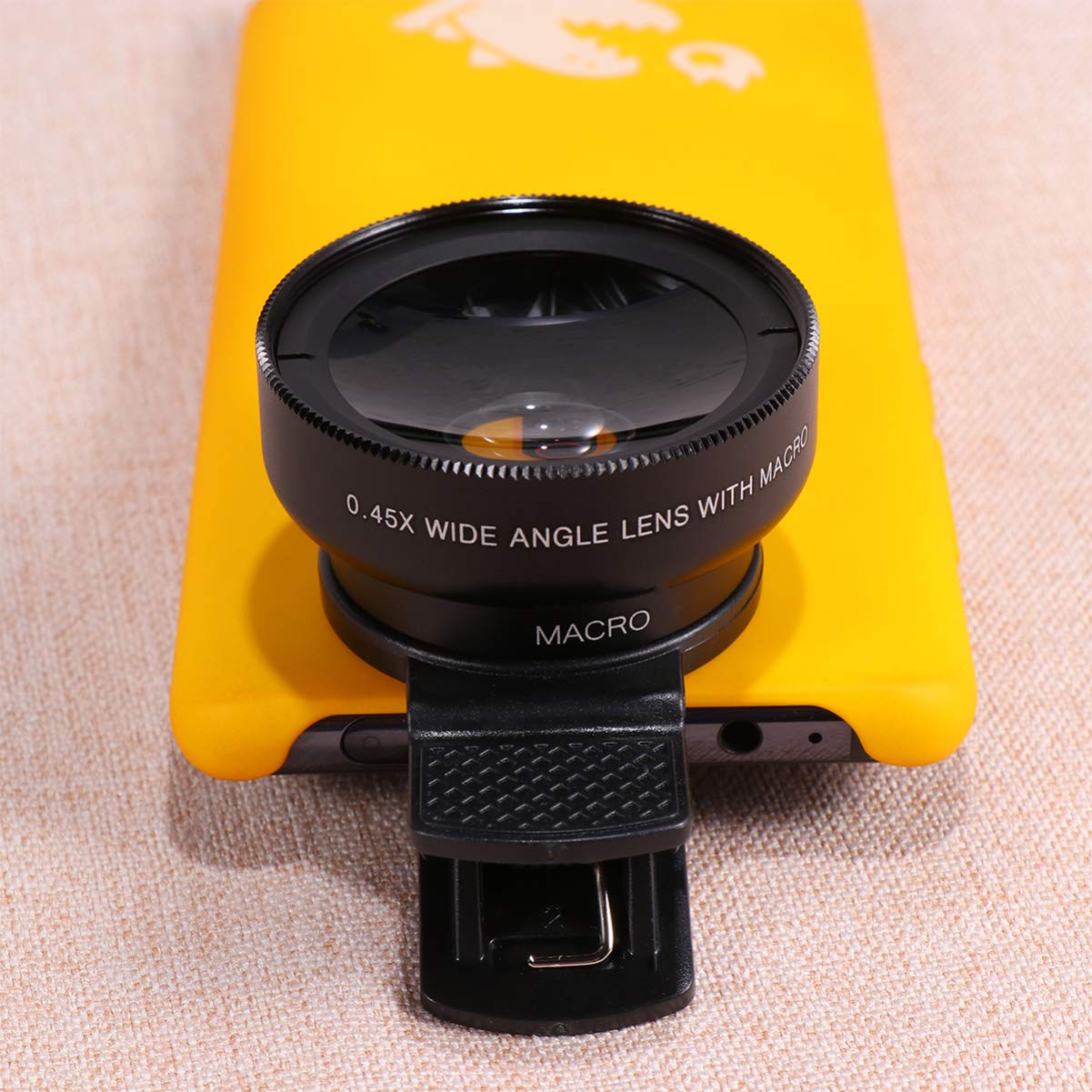 2-in-1 Macro & Wide Angle Lens Kit (0.45x) - Universal Smartphone Camera Lens Attachment for iPhone & Android - Black Phone Camera Accessories for Photography, Vlogging & Close-up Shots