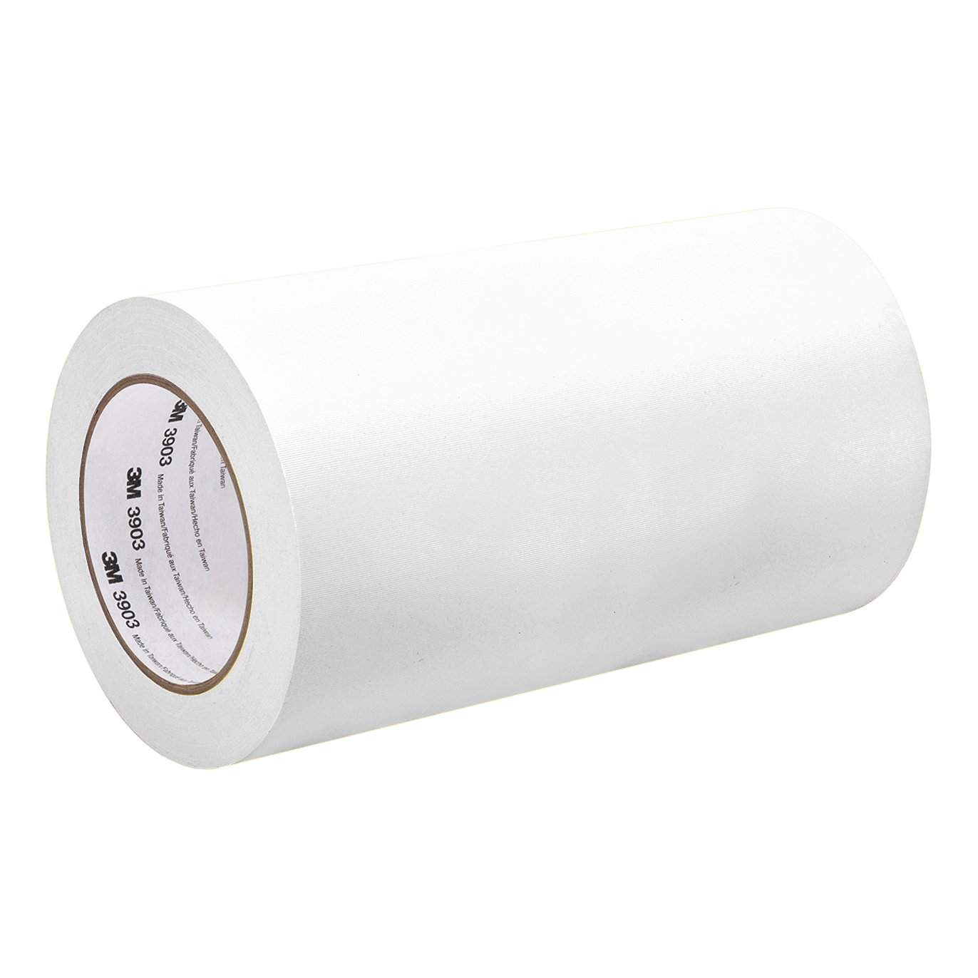 3M 3903 White Vinyl Duct Tape Roll - 30 in. x 150 ft, Heavy Duty Rubber Adhesive, Moisture & Chemical Resistant, Embossed Vinyl Backing for HVAC, Pipes, Automotive & Industrial Sealing Applications