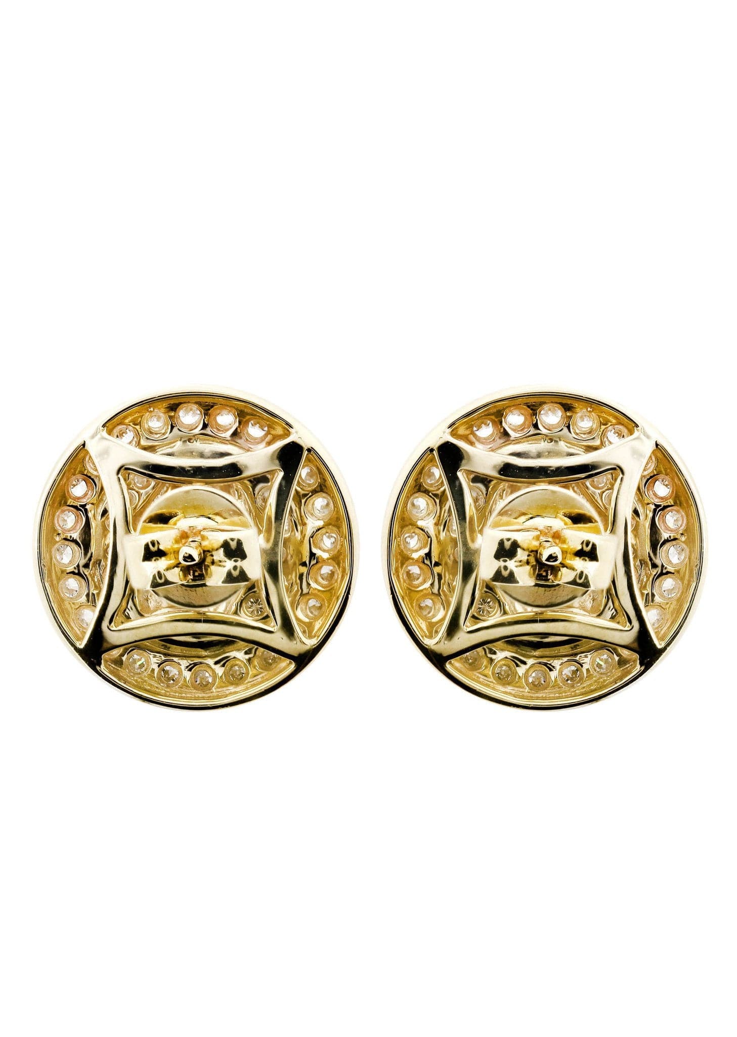 14K Yellow Gold Diamond Earrings for Men - 0.76 Carat Stud Earrings | Perfect for Gifts, Weddings & Special Occasions