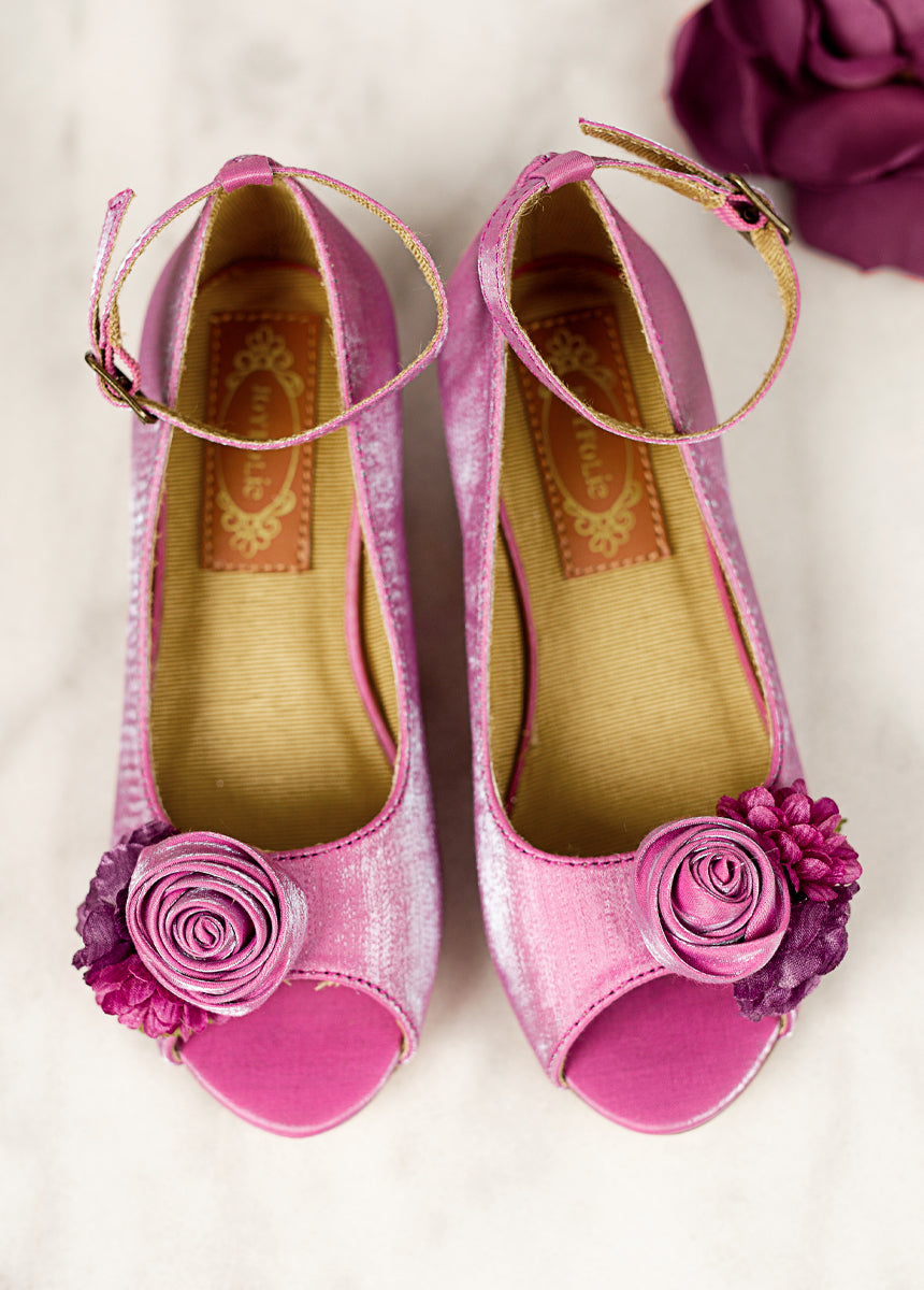Valeria Women's High Heels in Iridescent Fuchsia - Elegant Pointed Toe Pumps for Party, Wedding & Evening Wear