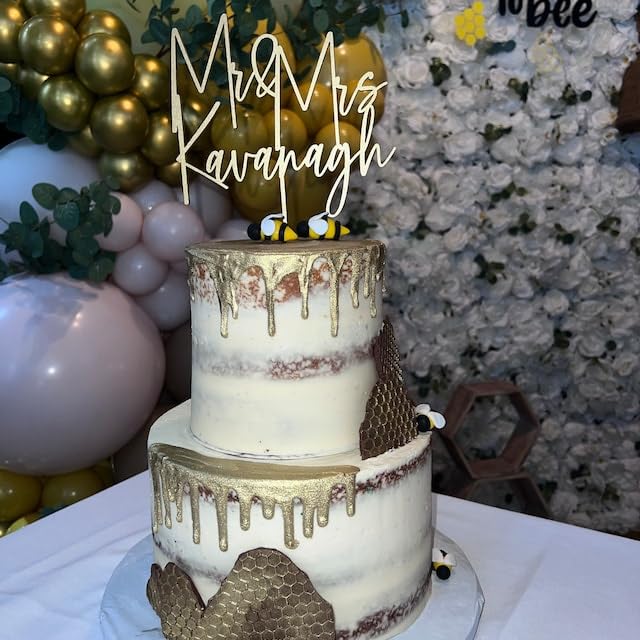 Electrician Wedding Cake Topper - Custom Power Lineman Mr & Mrs Cake Decorations for Bride & Groom | Perfect for Wedding, Engagement & Anniversary Parties | Cake Decor for Electrician-Themed Celebrations