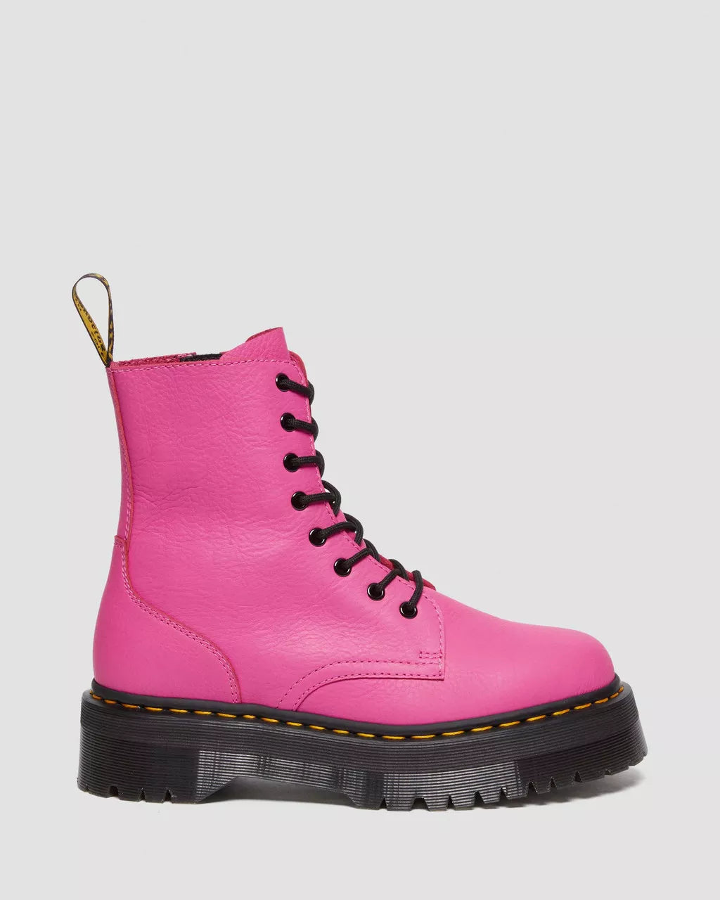Dr. Martens Jadon Boot - Pisa Leather Platform Boots for Women, Thrift Pink, Punk Style Ankle Booties for Casual Wear & Street Fashion