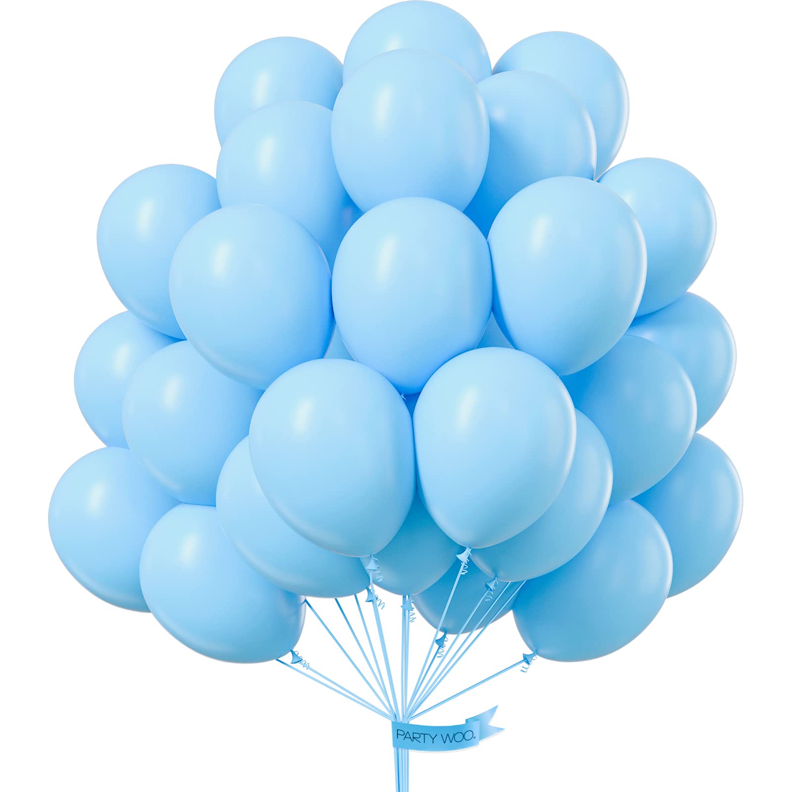 51 Pcs 12 Inch Matte Light Blue Balloons for Party Decor - Birthday, Baby Shower, Wedding, Graduation - Perfect for Balloon Garlands, Arches, Backdrops & Ceiling Decorations (Blue-Y4)