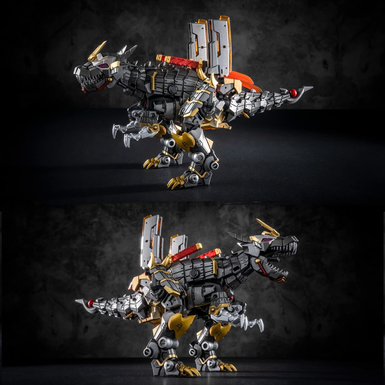 KO Version 5in Transformer Toys Grimlock Samurai EX-50 Dinobot - Deformed Tyrannosaurus Rex Robot Action Figure for Collectors | Dinosaur-Themed Battle Scenes & Display