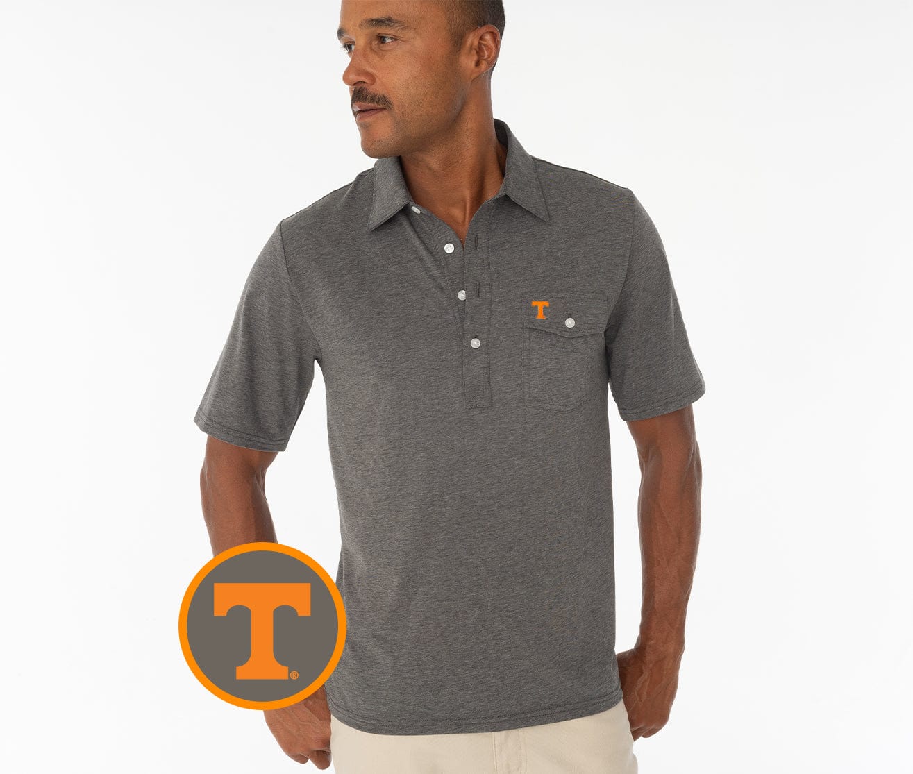 Tennessee Coach's Performance Players Shirt - Moisture-Wicking Athletic T-Shirt for Men in Heather Gray | Ideal for Training, Sports & Casual Wear