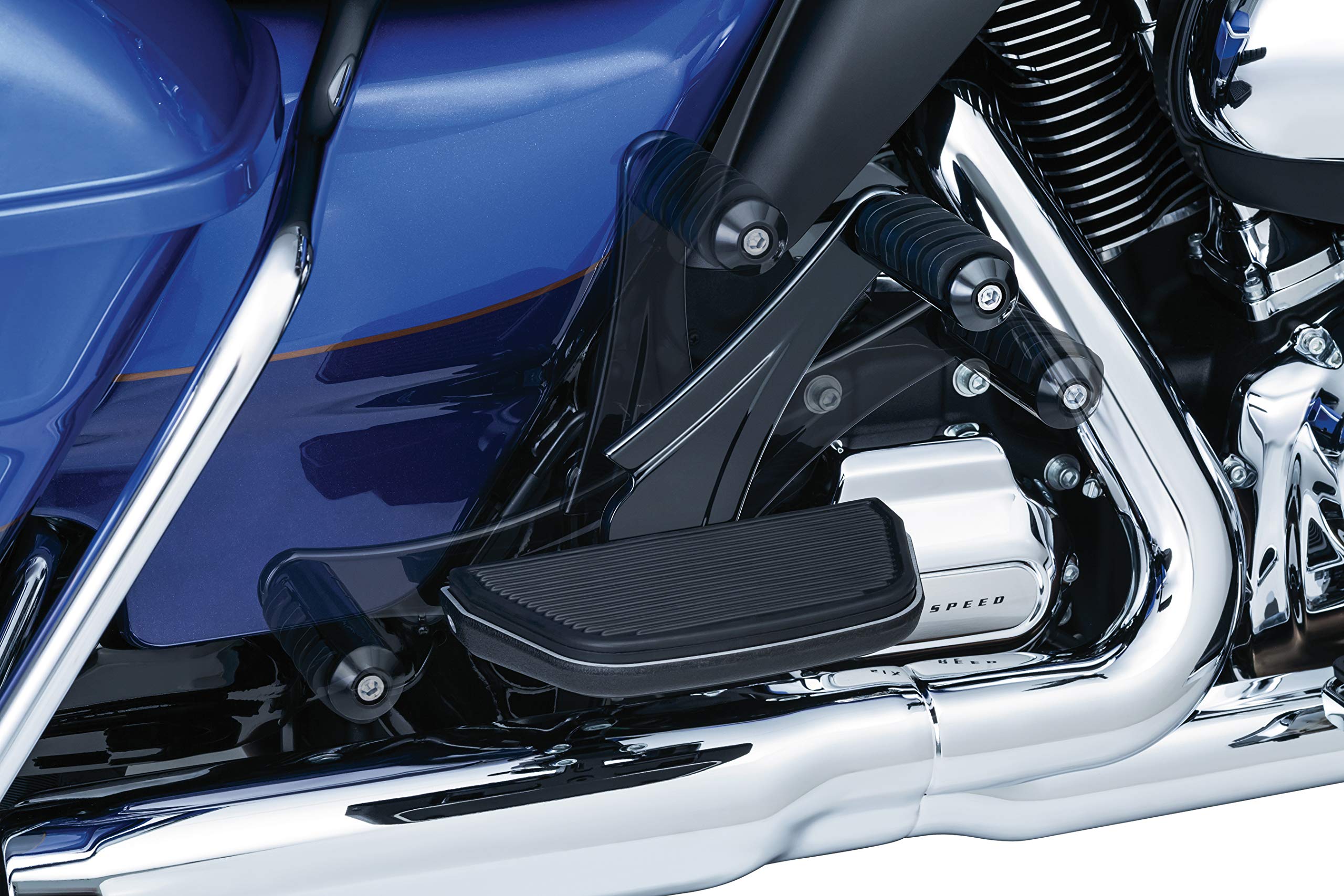 Adjustable Kuryakyn 7059 Motorcycle Passenger Footpegs for 2010-2019 Harley-Davidson – Gloss Black Fixed Mount Pair – Comfort Ride for Long Trips & Cruising