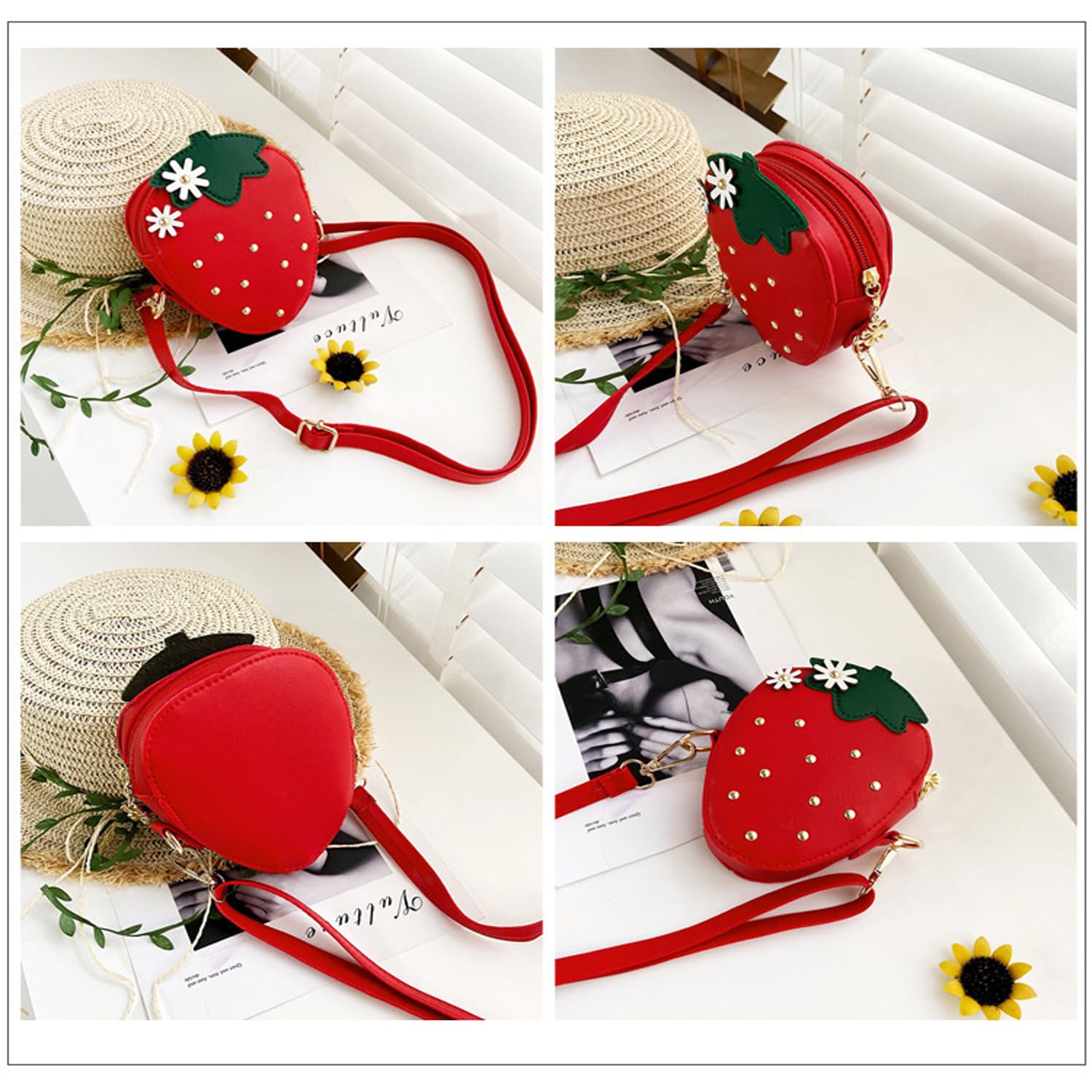Strawberry Crossbody Purse for Girls - Kids Birthday Gift for Outings
