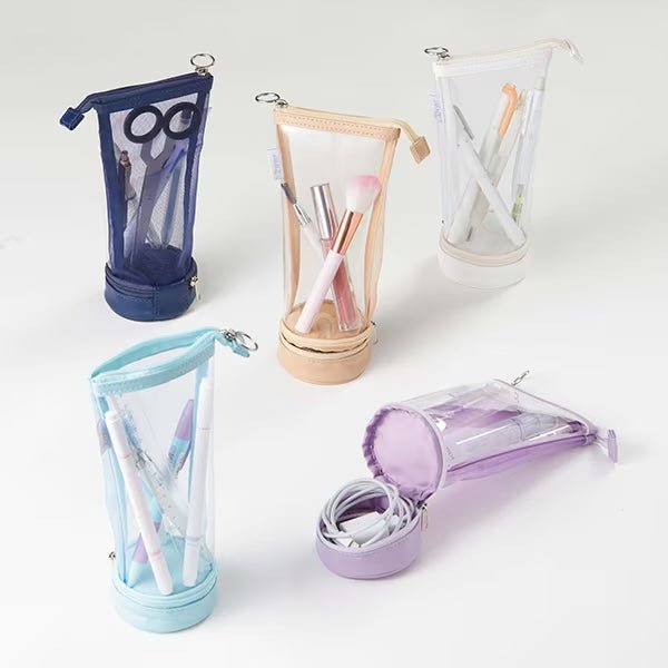 2 Layer Stand Pen Case - Premium Raymay Fujii Pencil Holder for Artists & Students - Perfect for Desk Organization & School Supplies Storage