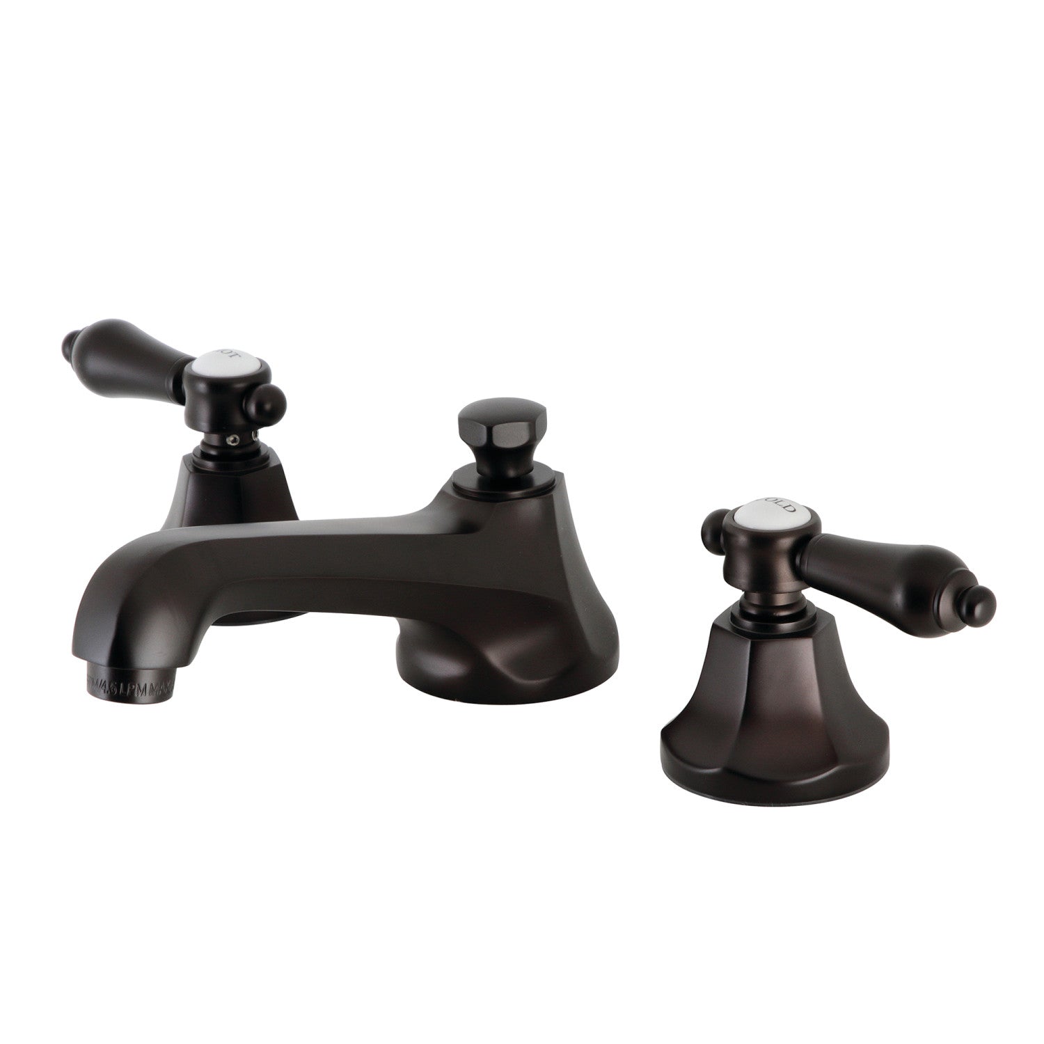 Bel Air KS4465BPL Oil Rubbed Bronze Widespread Bathroom Faucet - 2 Handle 3 Hole Deck Mount with Brass Pop Up Drain - Perfect for Modern Bathroom Vanities and Powder Rooms