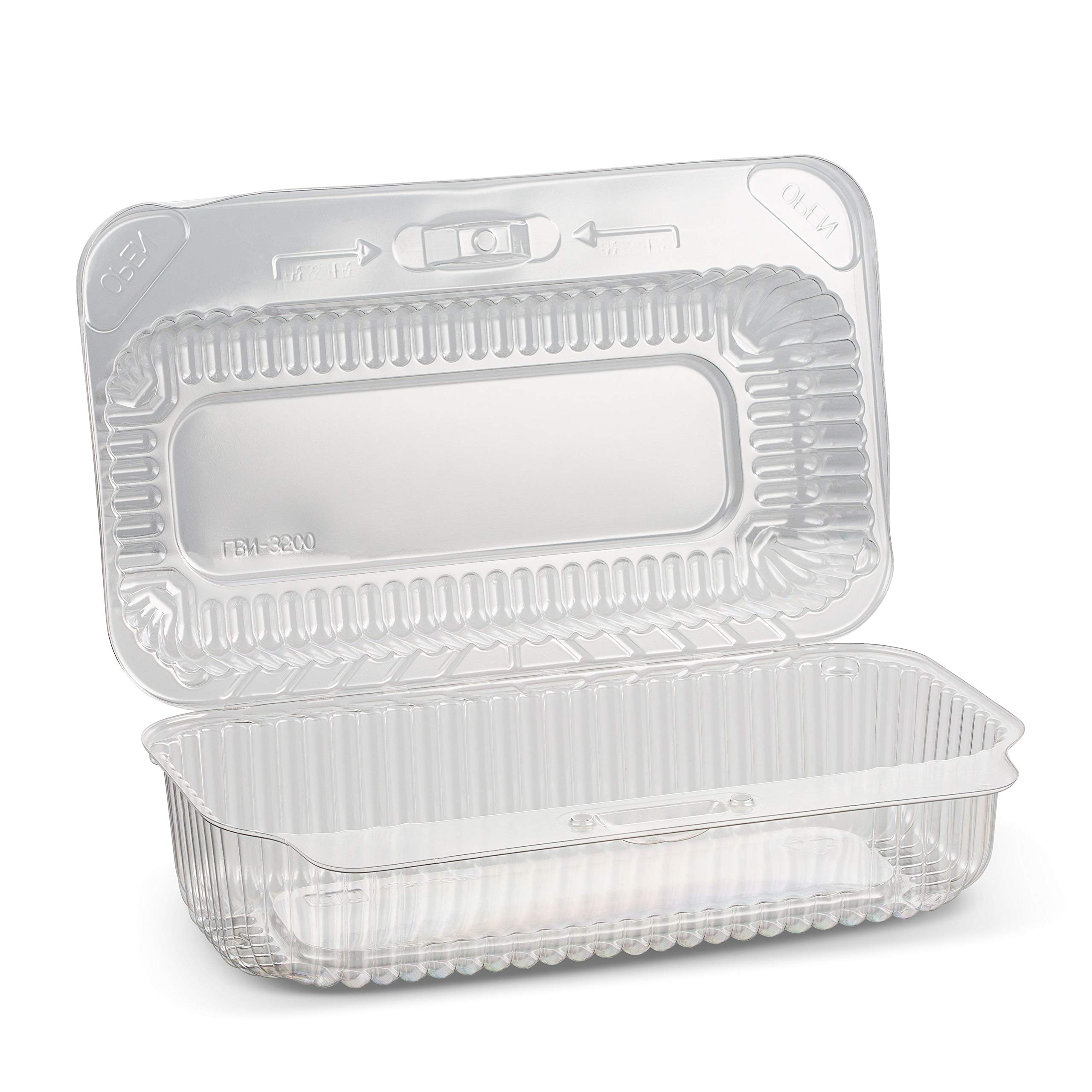 MT Products 40-Pack Clear Plastic Square Hinged Food Storage Containers 5x5x2.75 Inch & 25-Pack Aluminum Foil Half Size 9x13 Inch Baking Pans - Airtight Meal Prep Containers for Kitchen Organization & Disposable Foil Pans for Parties, Catering, and Holiday Cooking