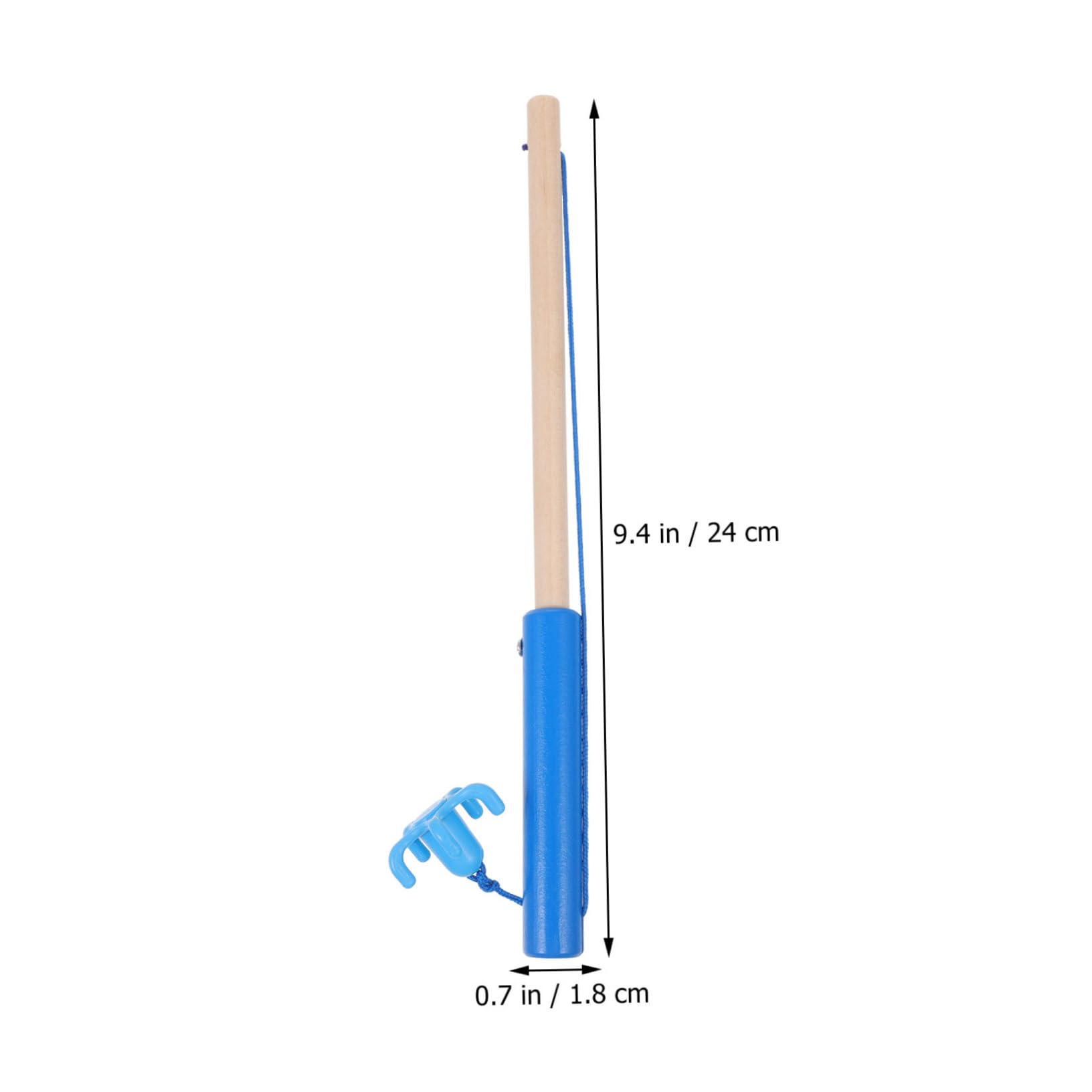 DRESSOOS 2-Piece Magnetic Fishing Game Set for Kids - Wooden Pool Toys with Blue Fish - Fun Outdoor & Indoor Play for Toddlers, Birthday Parties & Pool Activities