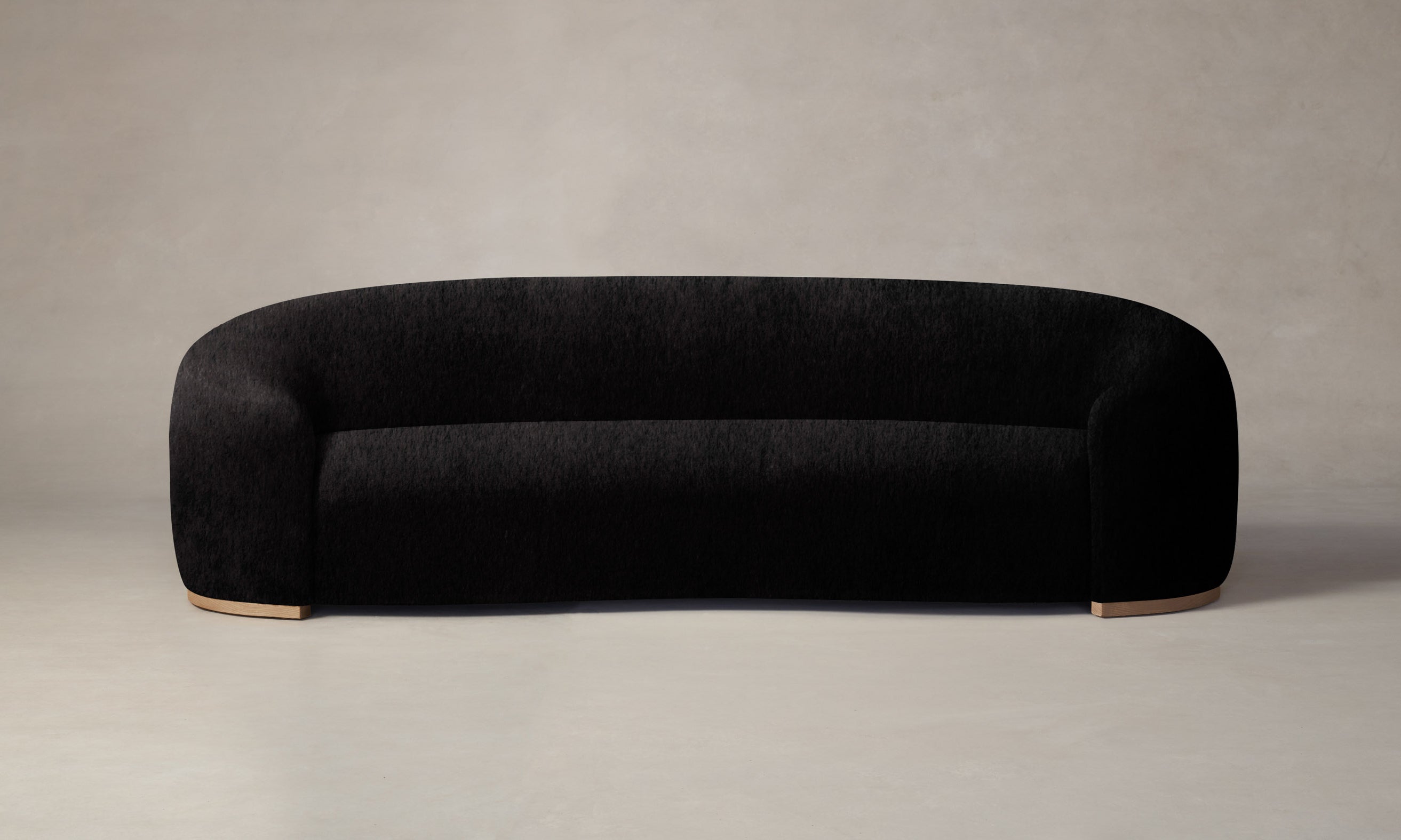 Luxury The Chelsea Sofa - Deep Pile Mohair Noir Upholstered Modern Living Room Furniture for Home & Office Decor