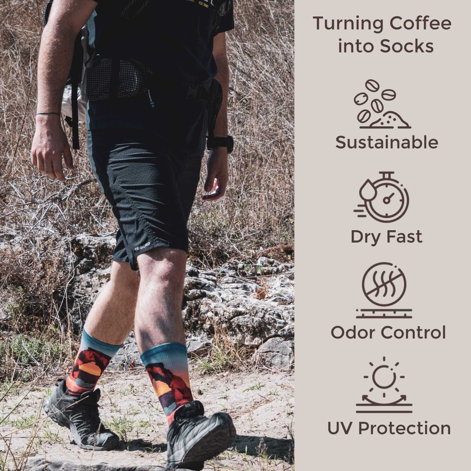 APRIME Cushion Hiking Socks for Men & Women - Moisture Wicking, Breathable Trail Running & Trekking Socks - Perfect for Outdoor Adventures, Cycling & Camping