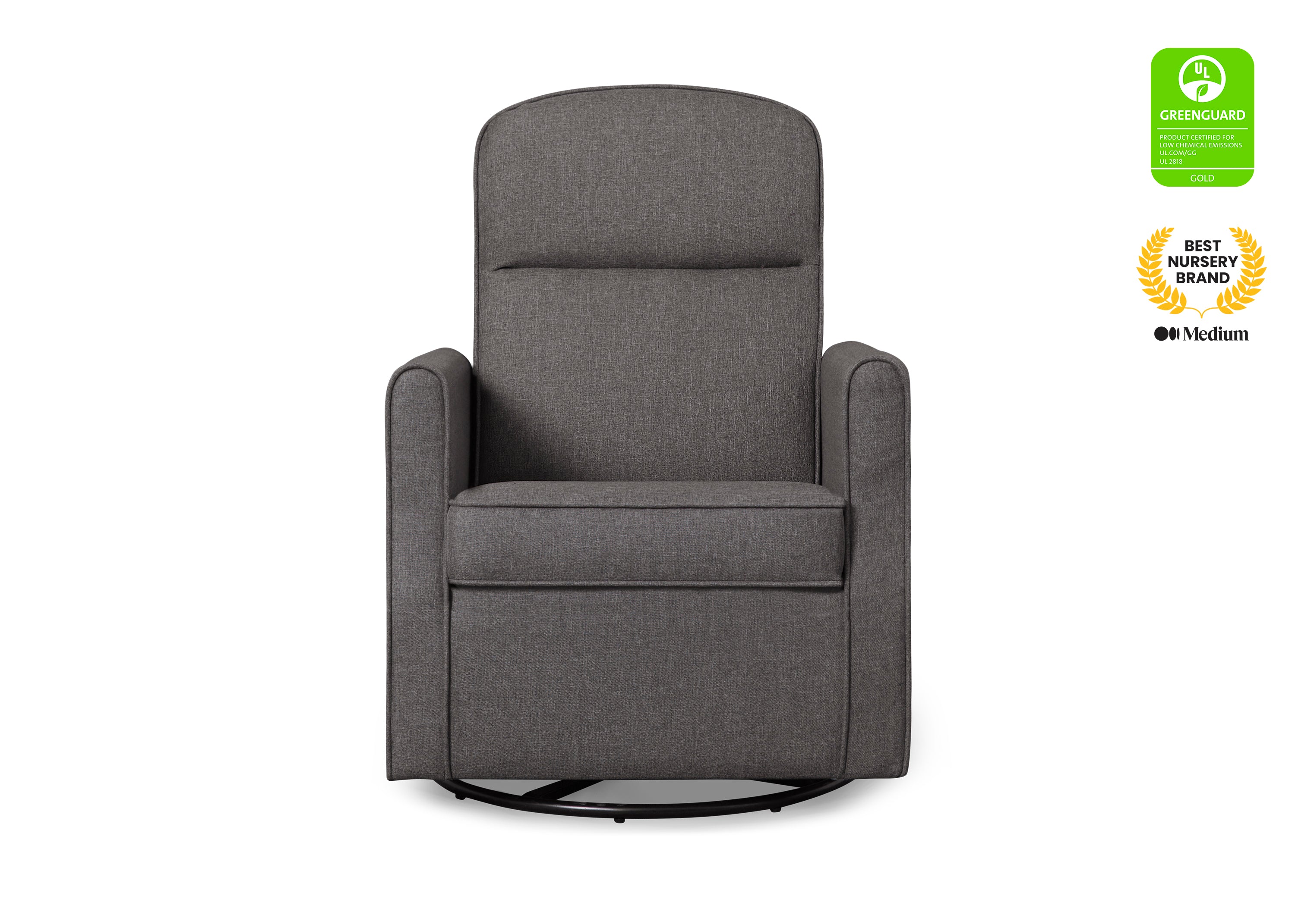Blair Slim Nursery Glider Swivel Rocker Chair - Comfortable Baby Rocking Chair for Nursing, Feeding & Cuddling - Perfect for Nurseries, Bedrooms & Living Rooms