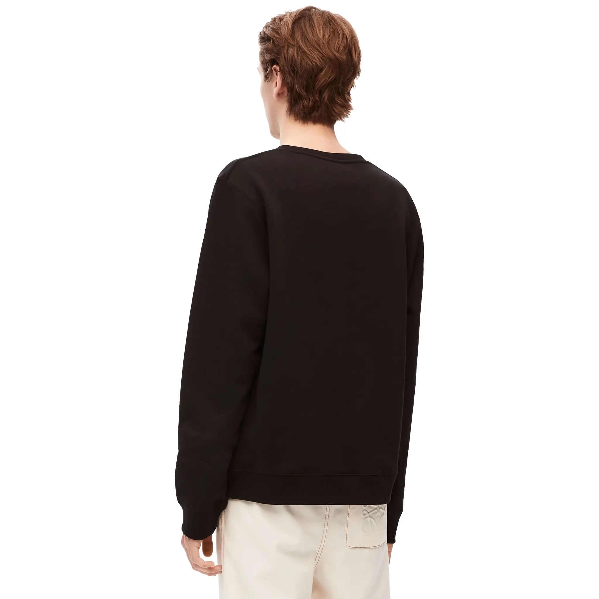 Loewe Anagram Cotton Black Sweatshirt for Men | Premium Pullover Hoodie | Casual Streetwear Fashion | Perfect for Everyday Wear and Outfits
