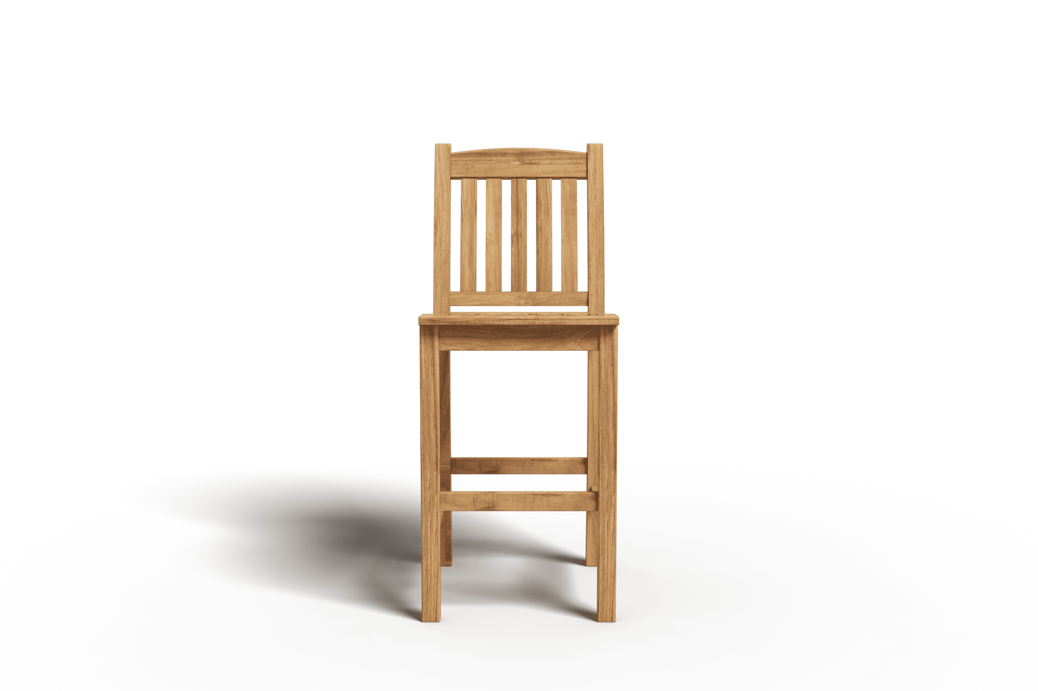 Premium Teak Outdoor Bar Height Dining Chair - Weather-Resistant & Durable for Patio, Deck, Poolside, and Garden Dining - Perfect for Outdoor Entertaining