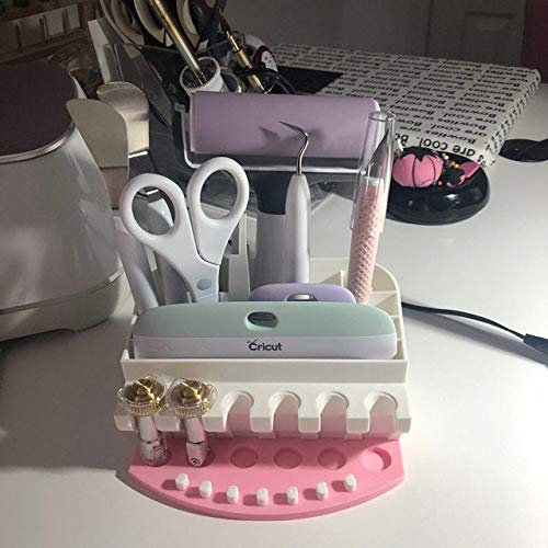 Pink Cricut Tools Organizer - Blade Holder Caddy & Accessories Storage for Cricut Maker, Explore Air 2 | Perfect for Craft Room, Scrapbooking & DIY Projects