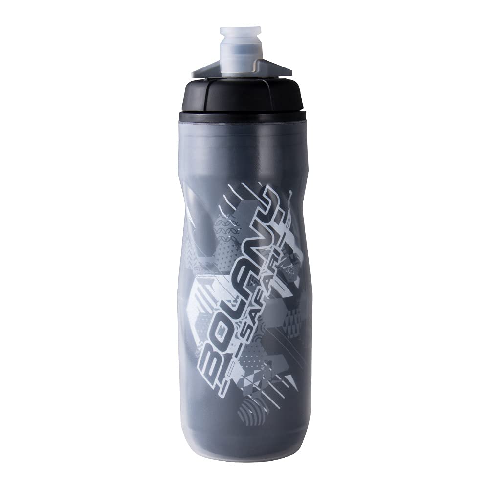Lightweight Specialized Bike Water Bottle 600ml/20oz - Leak Proof, BPA Free, Squeeze Design for Cycling & Outdoor Sports - Perfect for Road Bikes, Mountain Bikes & Gym Workouts (Black-White)