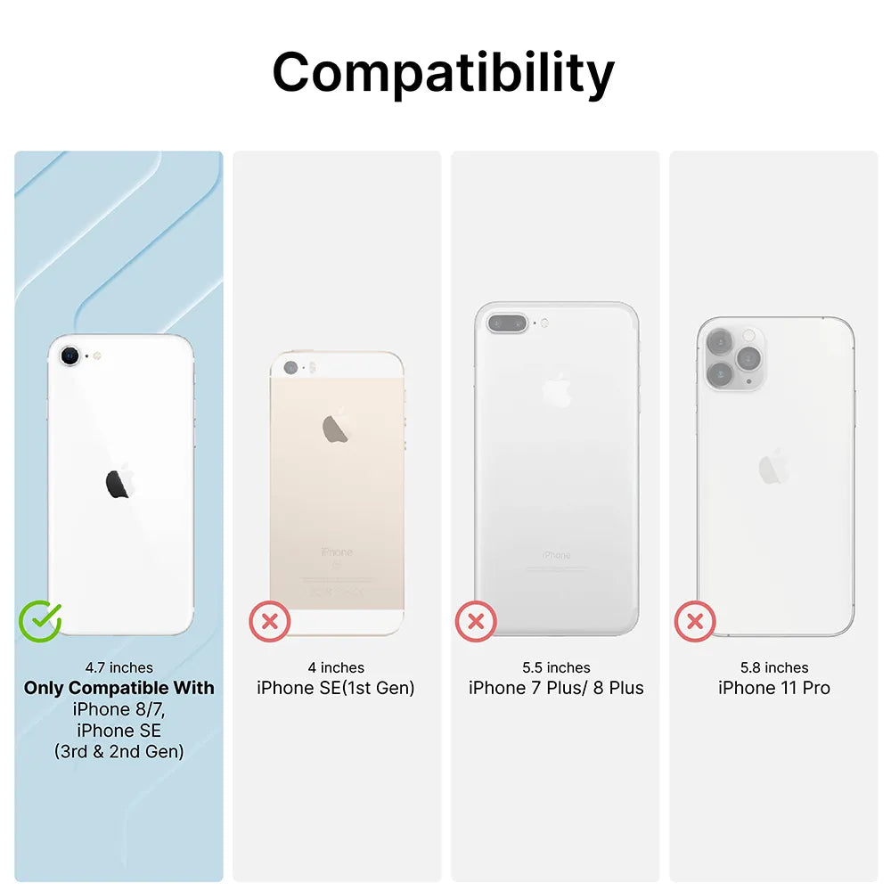 Premium Shockproof Case for iPhone SE (3rd/2nd Gen), iPhone 8 & 7 - Slim Protective Cover with Military-Grade Drop Protection | Perfect for Outdoor Activities, Travel & Daily Use