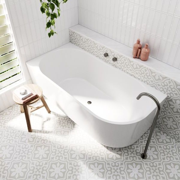Bao Elegant 1500mm Corner Bathtub - Freestanding Acrylic Soaking Tub for Small Bathrooms, Spa-Like Relaxation at Home