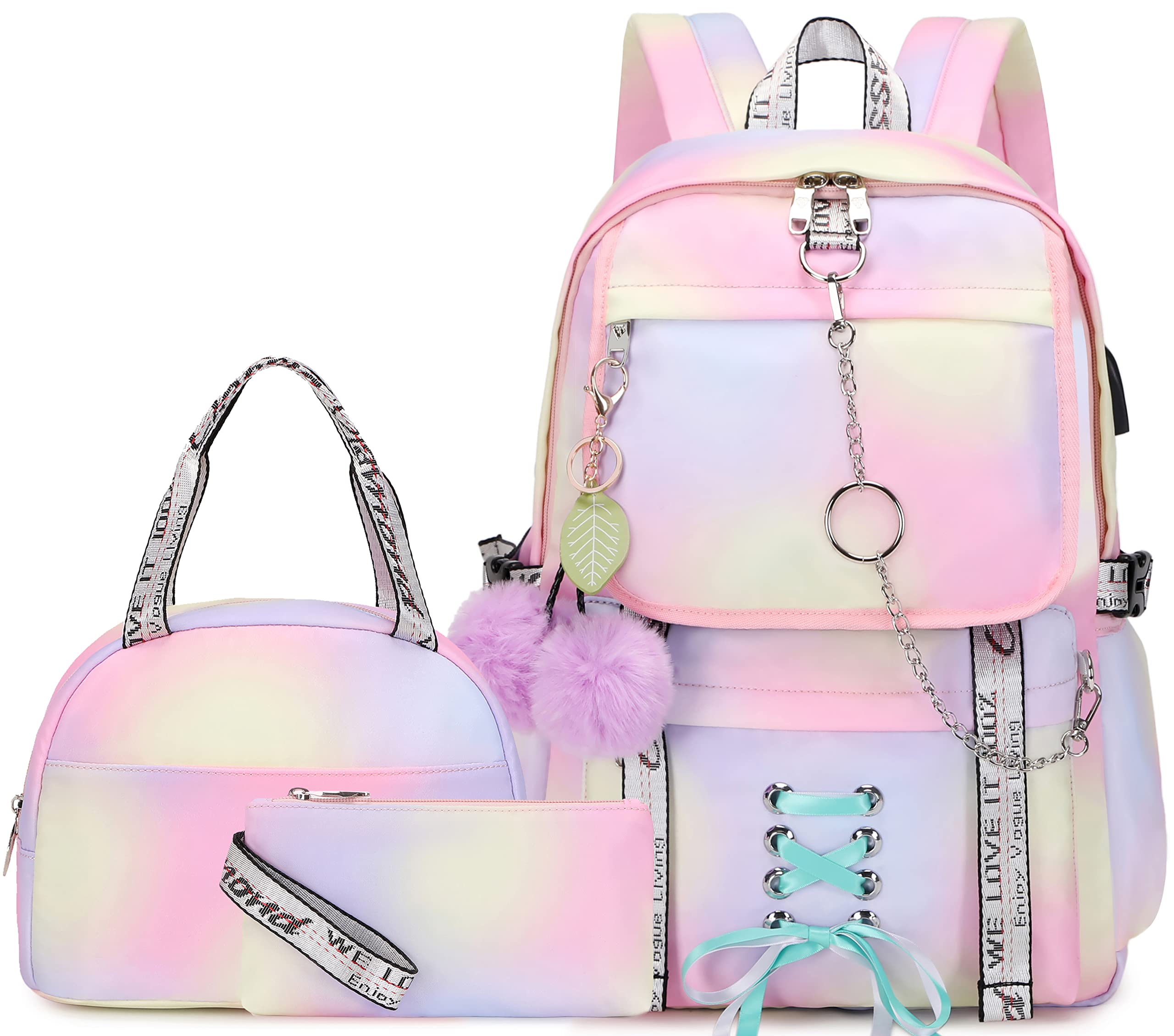 **Cute Pink Spotted Tiger Print Backpack for Teen Girls - School Bookbag with Lunch Box - Stylish & Durable Backpack for Middle & High School - Perfect for Daily Use, Travel & Outdoor Activities**