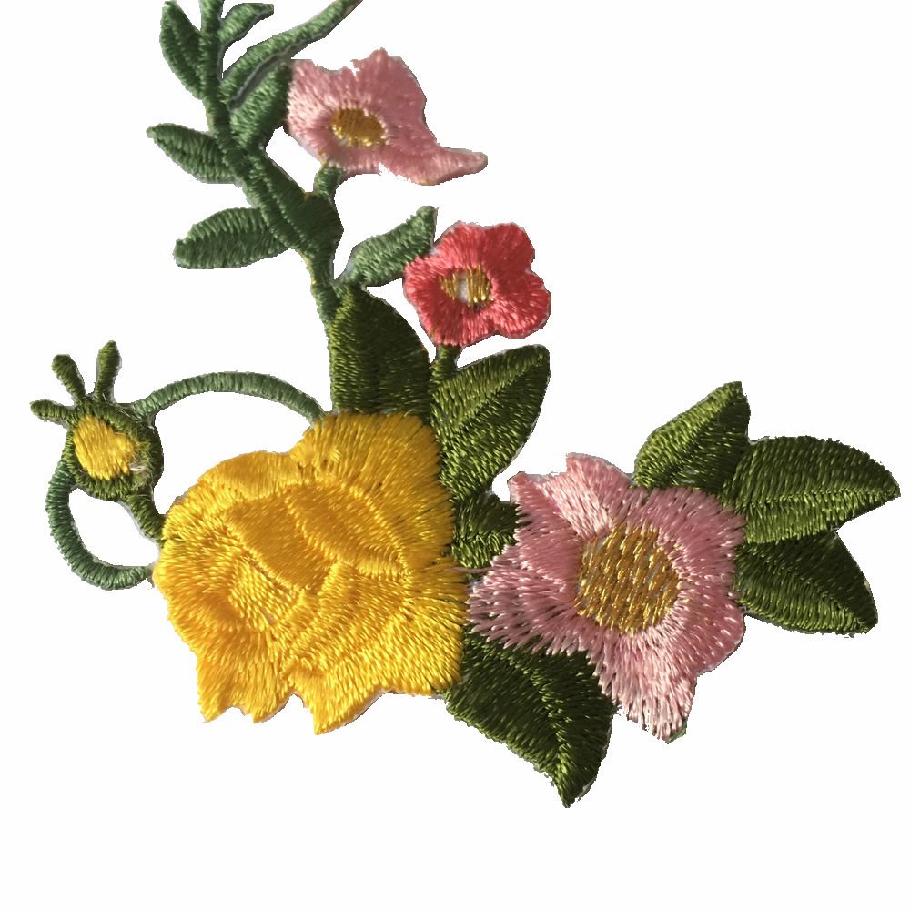 Flower Butterfly Iron On Patches - Embroidered Appliques for Clothing, Bags & Hats - DIY Sew On Stickers for Jackets, Jeans & Accessories - Perfect for Customizing Denim, Backpacks & Caps