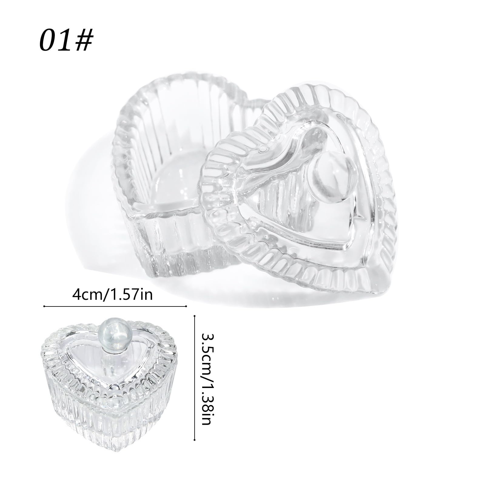 Acrylic Nail Art Dappen Dish - Crystal Bowl for Nail Liquids & Polish Storage