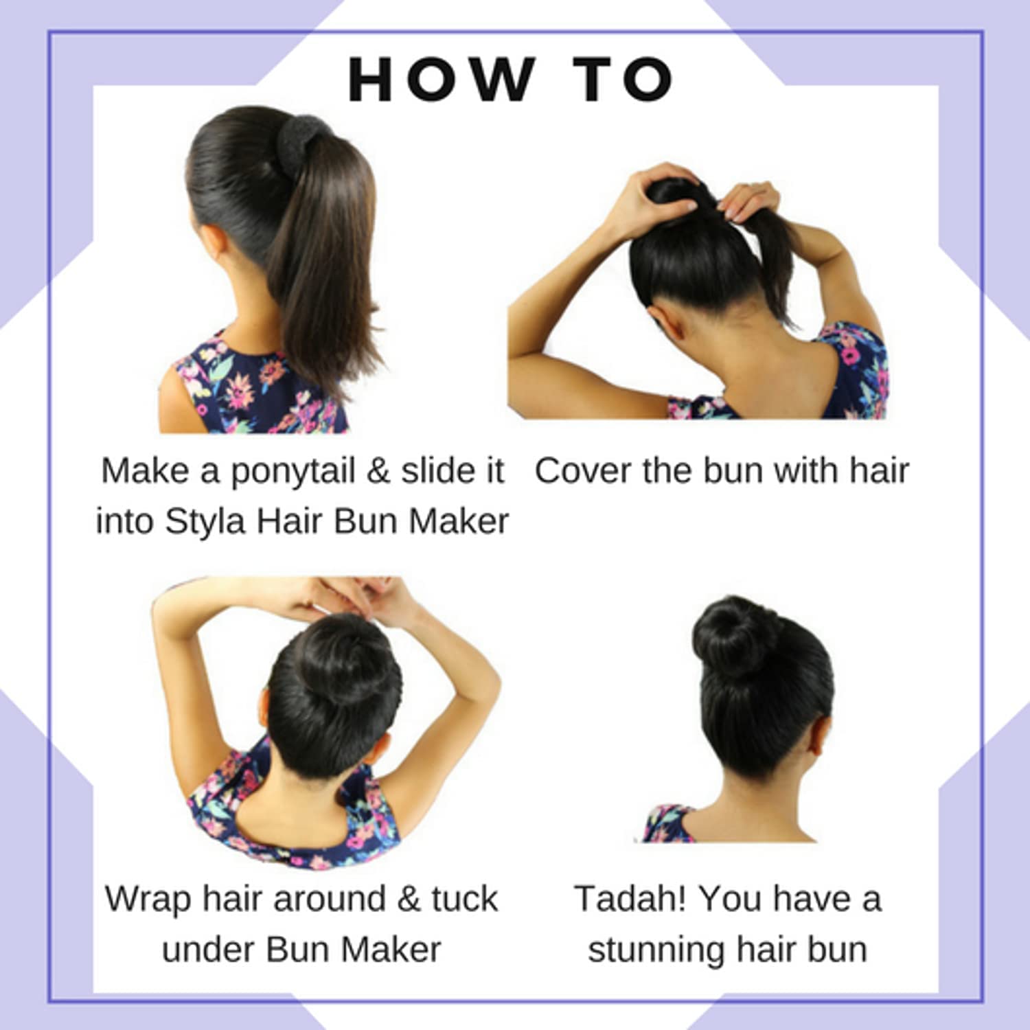 APOEM Hair Donut Bun Maker Set of 3 - Kids Ballet Bun Maker, Sock Bun Hair Tool for Easy Updos - Perfect for Dance Recitals, School & Special Occasions