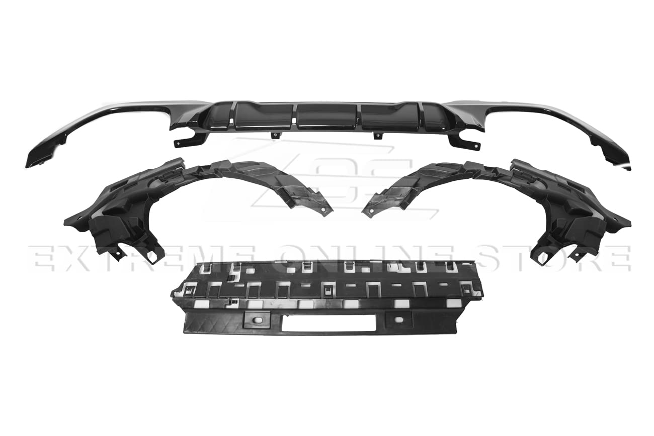 BMW G20 M340i M-Performance Style Rear Bumper Diffuser (2019-2023) - Gloss Black ABS Plastic Replacement Part | Perfect Upgrade for Sporty Look & Enhanced Aerodynamics