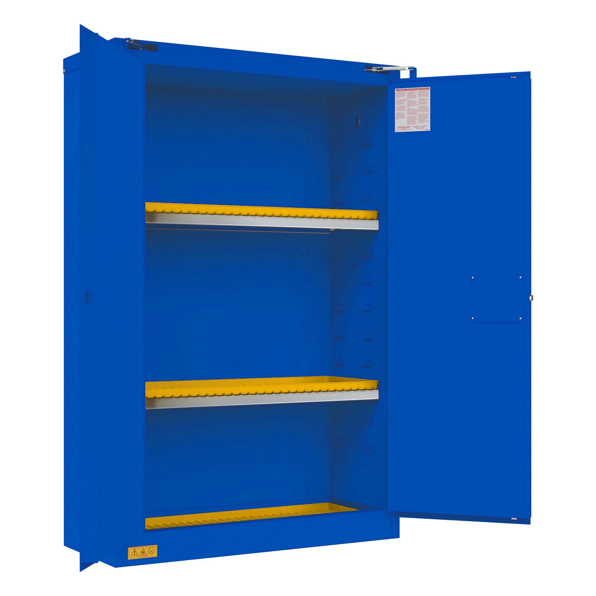 45 Gallon Corrosive Chemical Storage Cabinet with Self-Closing Door - Safe Hazardous Material Storage for Labs, Warehouses & Industrial Use