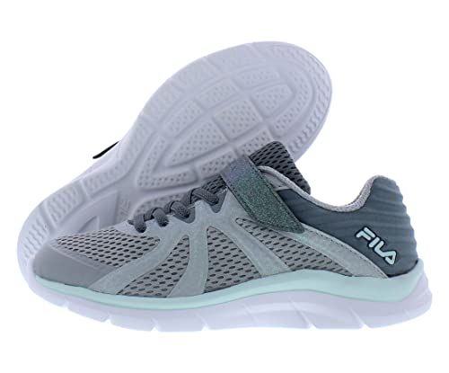 Fila Girls' Fraction 3 Strap Glitter Sneakers - Lightweight Athletic Shoes for Kids (Toddler/Youth) - Perfect for School, Playground & Casual Wear
