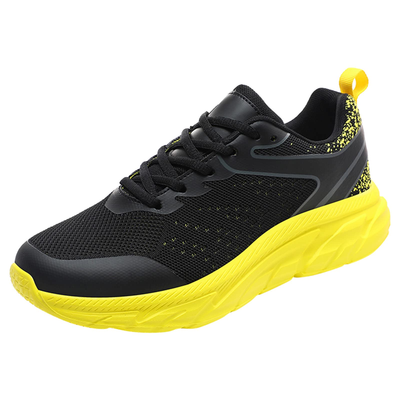 **Men's Lightweight Breathable Running Shoes - Summer Hiking & Trekking Trainers for Jogging, Gym & Outdoor Sports - Comfortable Black Athletic Shoes for Men**