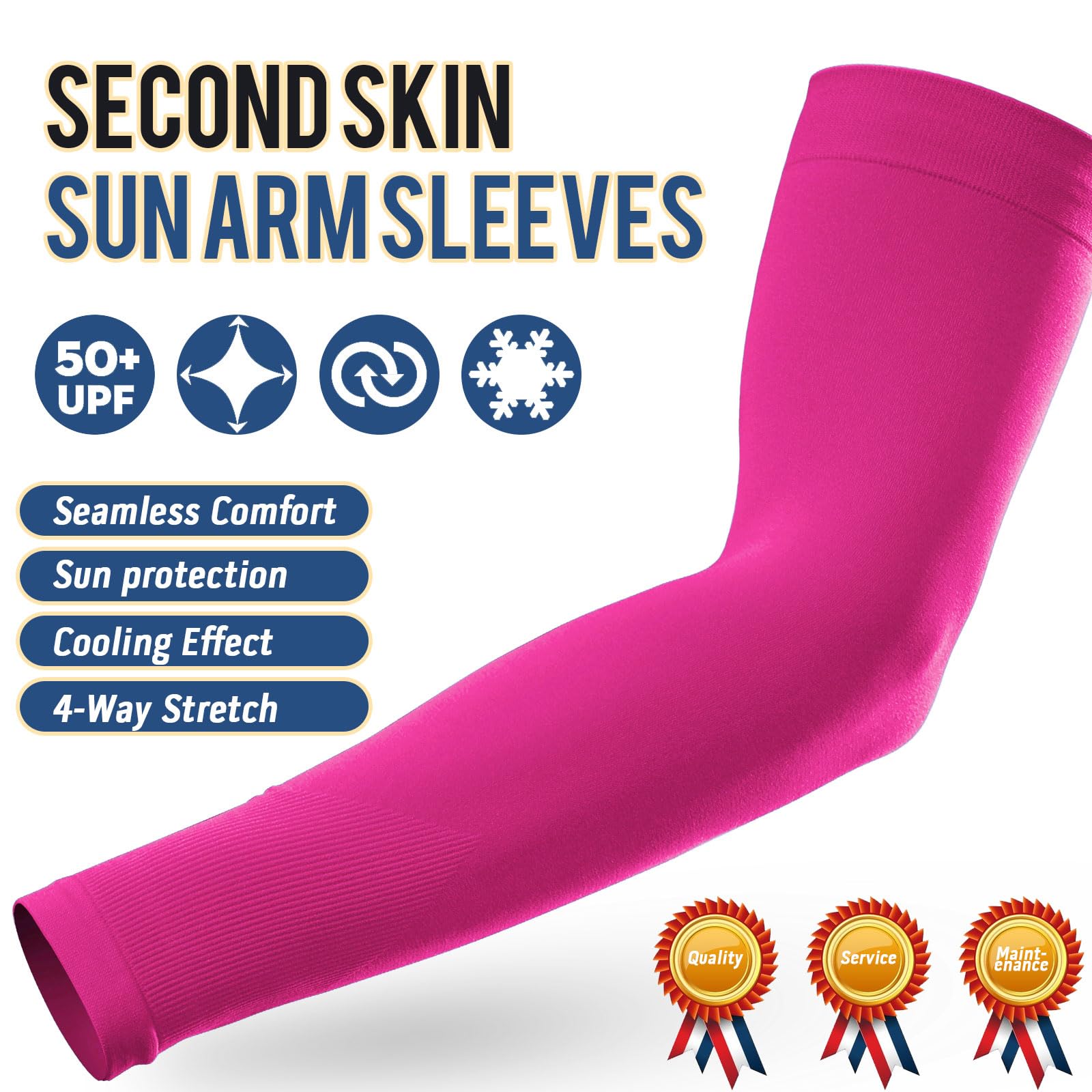 GOUNOD Compression Arm Sleeves for Men & Women - UV Protection Sun Sleeves for Outdoor Work, Running, Cycling & Sports - Breathable & Moisture-Wicking Arm Covers
