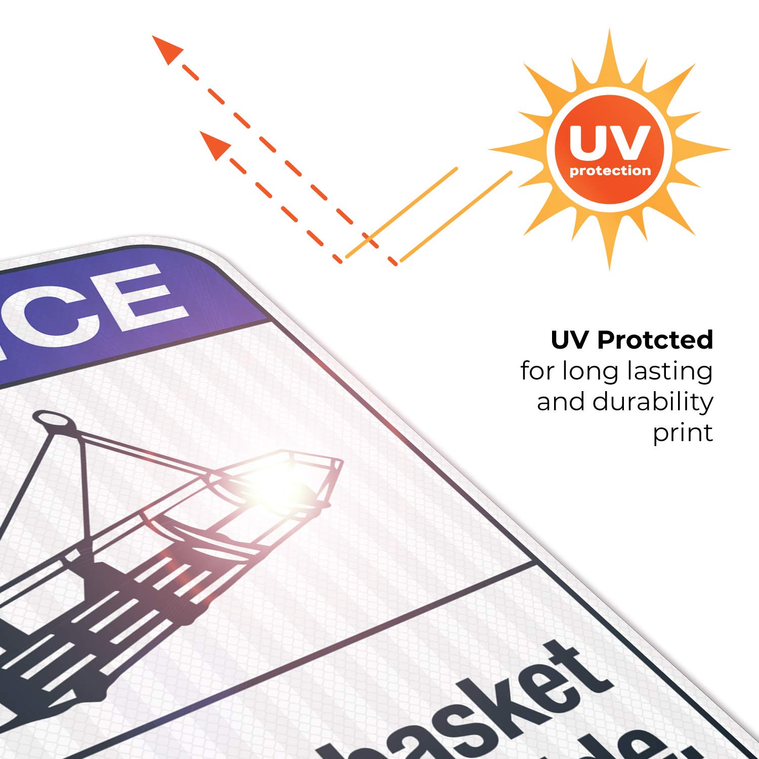 ANSI Compliant Stokes Basket Located Inside Sign | 12x18 Inches | 3M EGP Reflective .063 Aluminum | Fade Resistant | Indoor/Outdoor Use | Made in USA | Perfect for Hospitals, Warehouses & Emergency Facilities