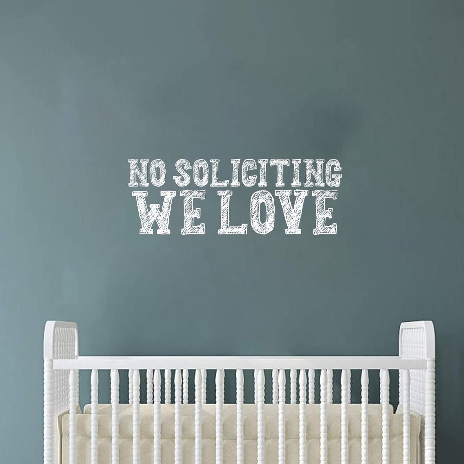 Inspirational Wall Decals - Custom Quote Vinyl Stickers for Home Decor, No Soliciting Sign, 22 Inch - Perfect for Bathroom, Living Room, Bedroom & Spiritual Gifts for Women