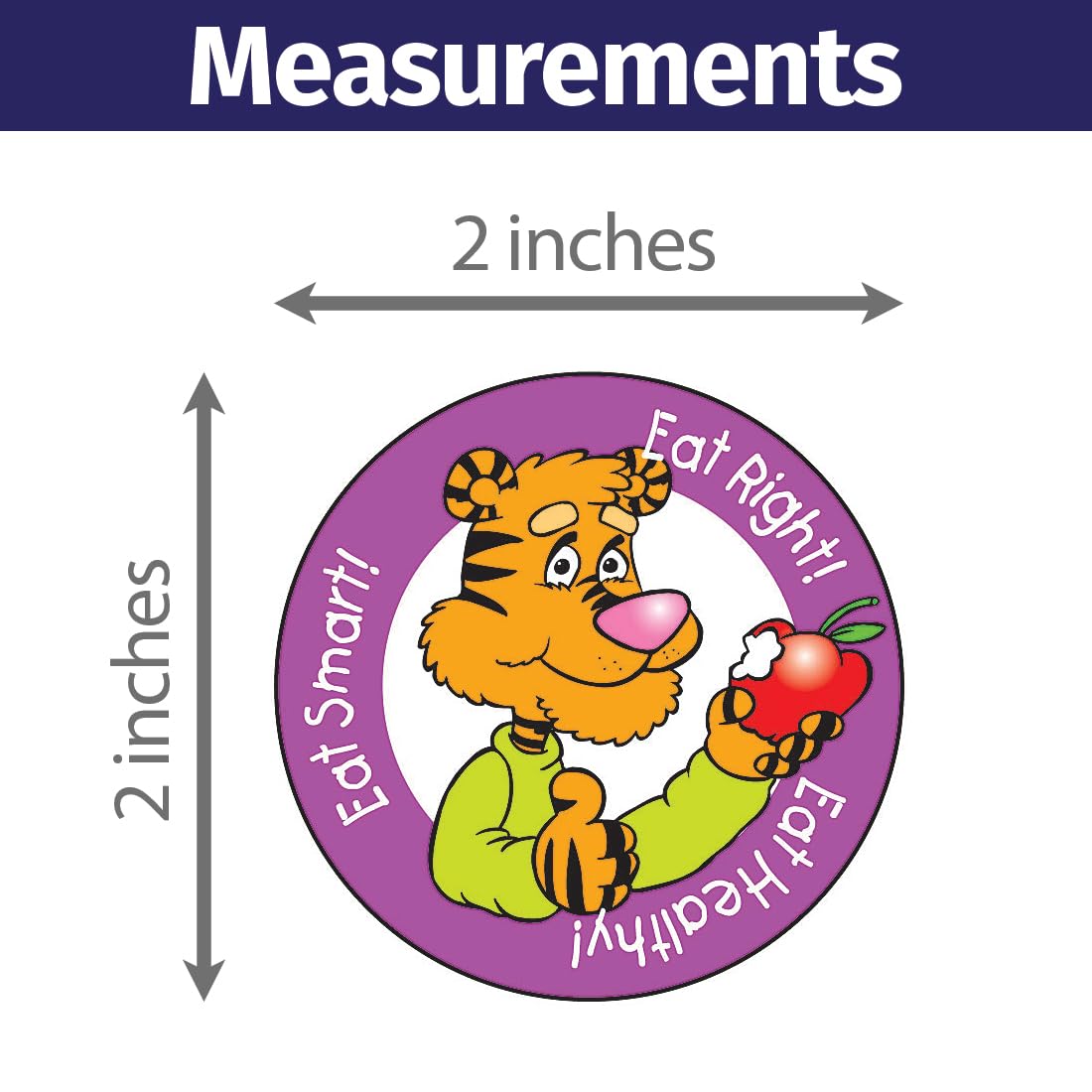 ZOCO Nutrition Stickers Roll - 400 Healthy Eating Motivational Stickers for Kids (2
