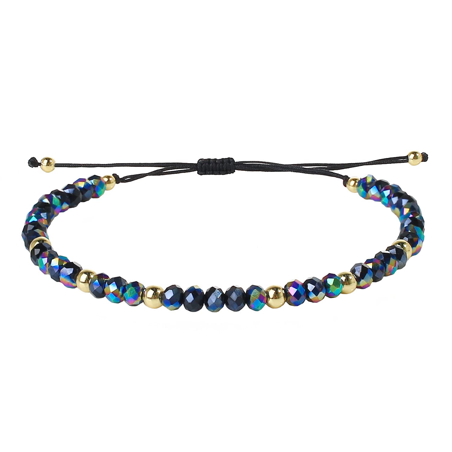 KELITCH Women's Crystal Boho Friendship Bracelet Set - Elegant Beaded Strand Bracelets for Beach, Party & Everyday Wear - Stylish Jewelry Gift for Her