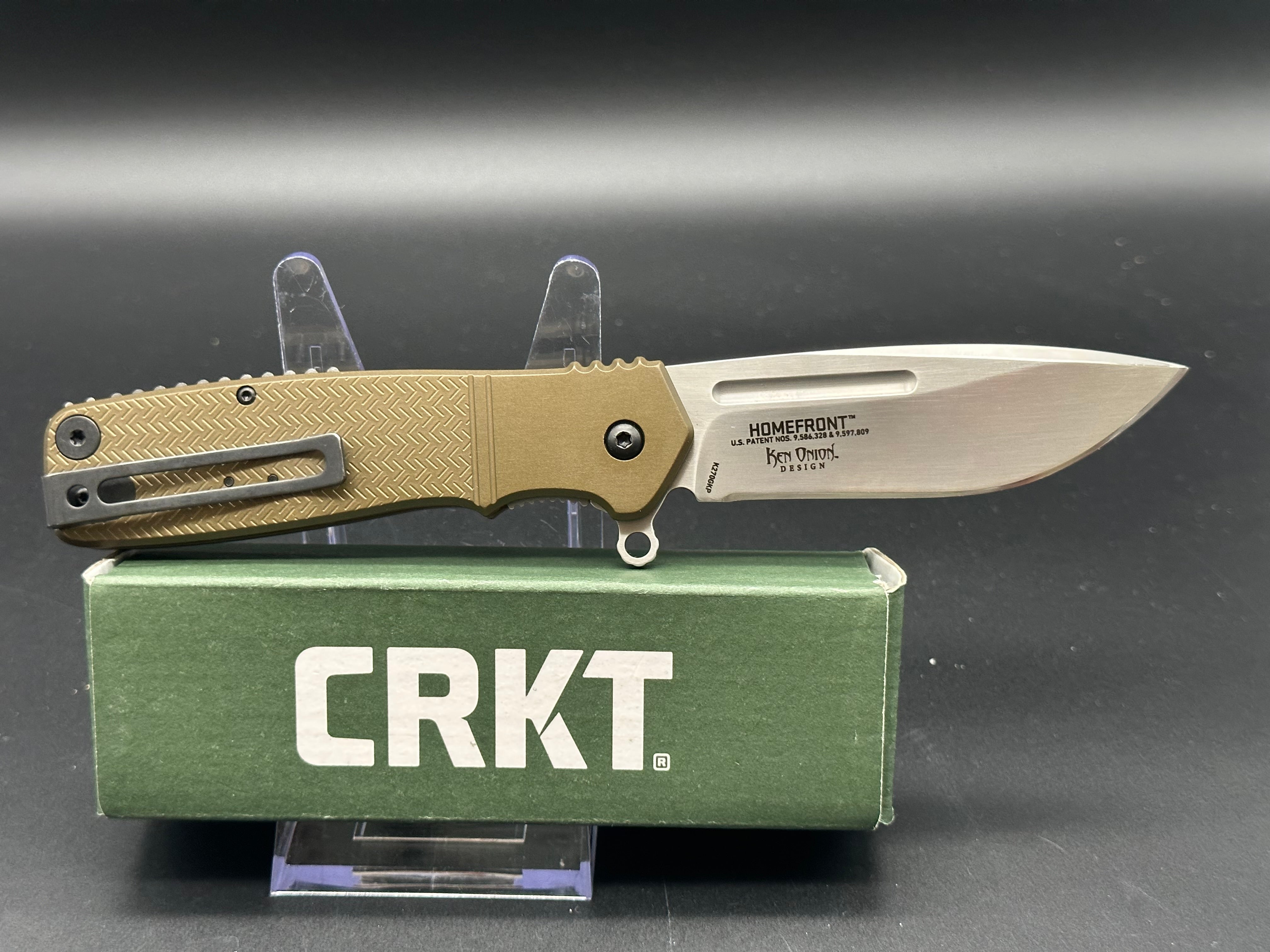 CRKT Homefront Folding Knife - Green Aluminum Handle, EDC Pocket Knife for Camping, Hiking & Outdoor Adventures