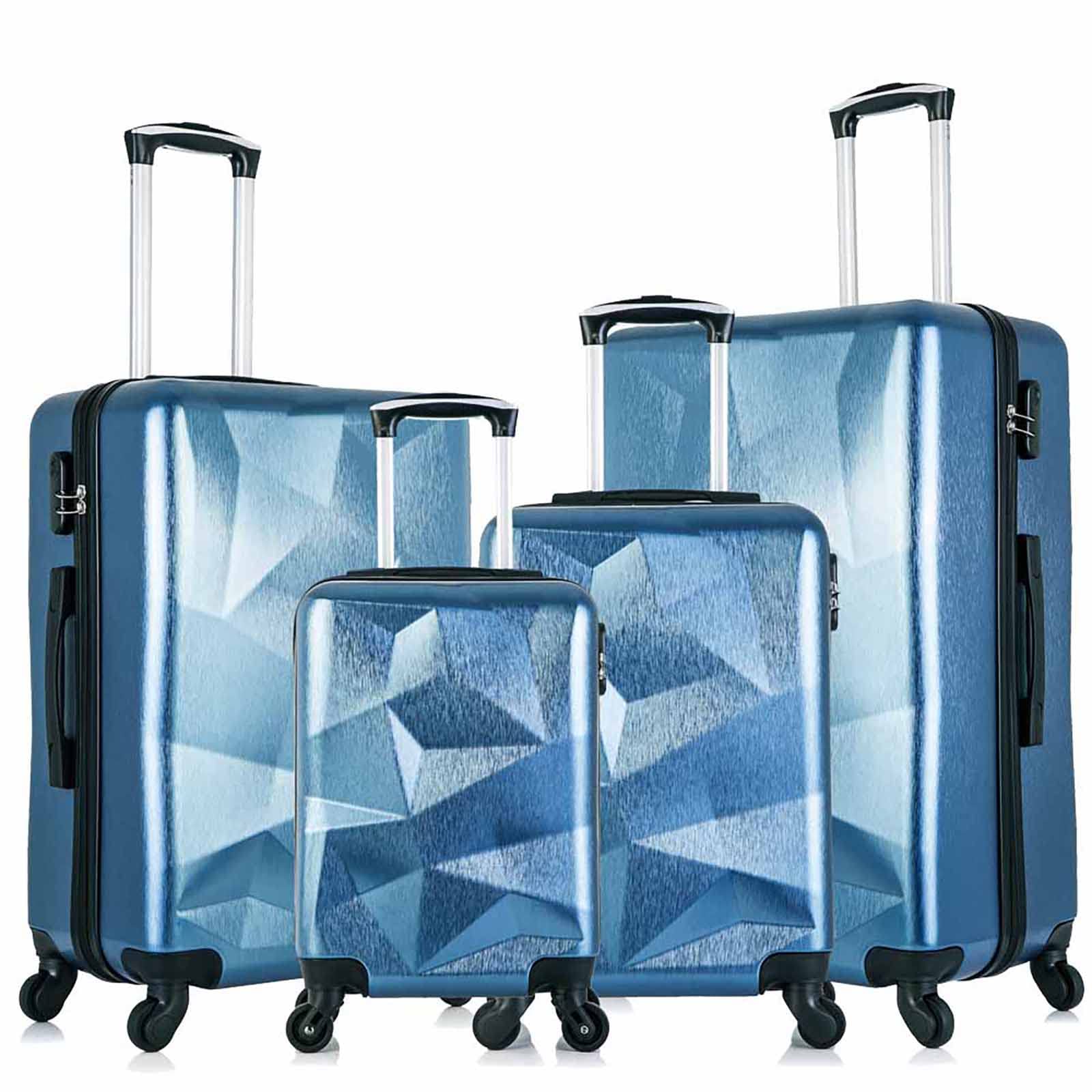 Lightweight 4-Piece PC Hardside Luggage Set with 360° Spinner Wheels - 18