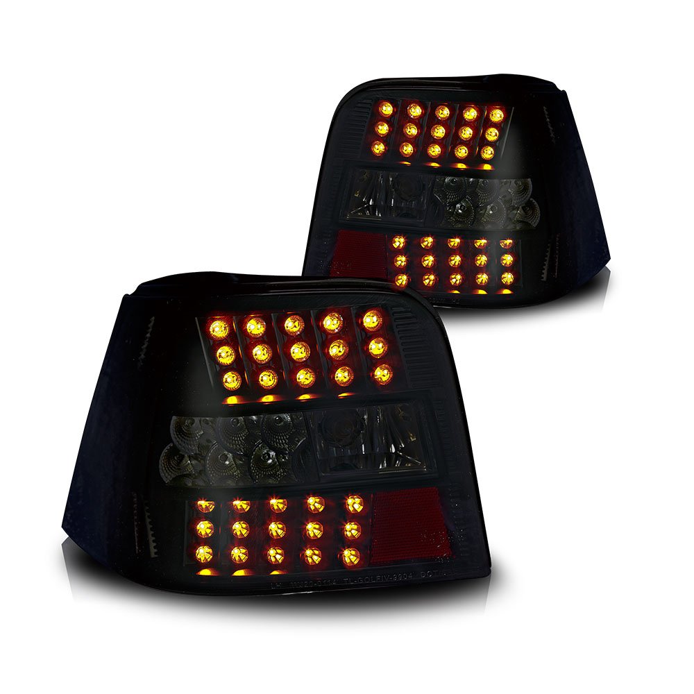 Winjet Street Series LED Tail Lights for 1999-2005 Volkswagen Golf GTI MK4 - Smoked Lens, Plug & Play Installation - Perfect for Night Driving & Car Customization