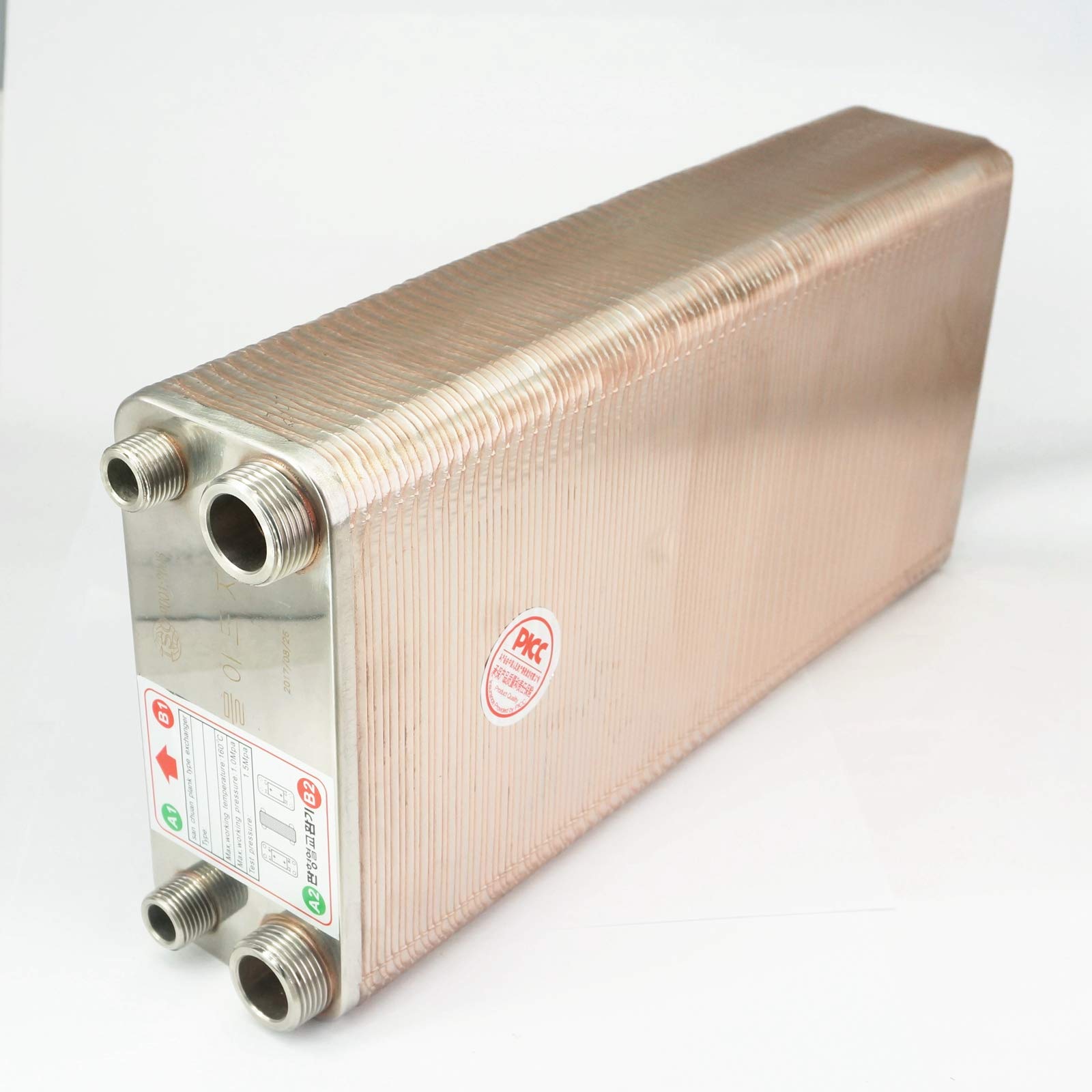 120 Plate Wort Chiller Cooler - SUS 304 Stainless Steel Heat Exchanger for Home Brewing Beer & Wine Making | Fast Cooling for Craft Brewing & Fermentation