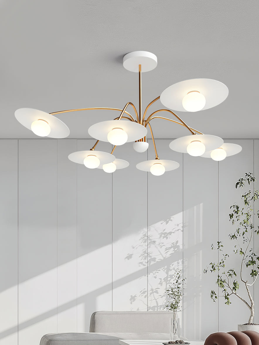 Elegant Champignon Chandelier - Modern Mushroom-Shaped Ceiling Light Fixture for Dining Room, Bedroom & Living Room Decor