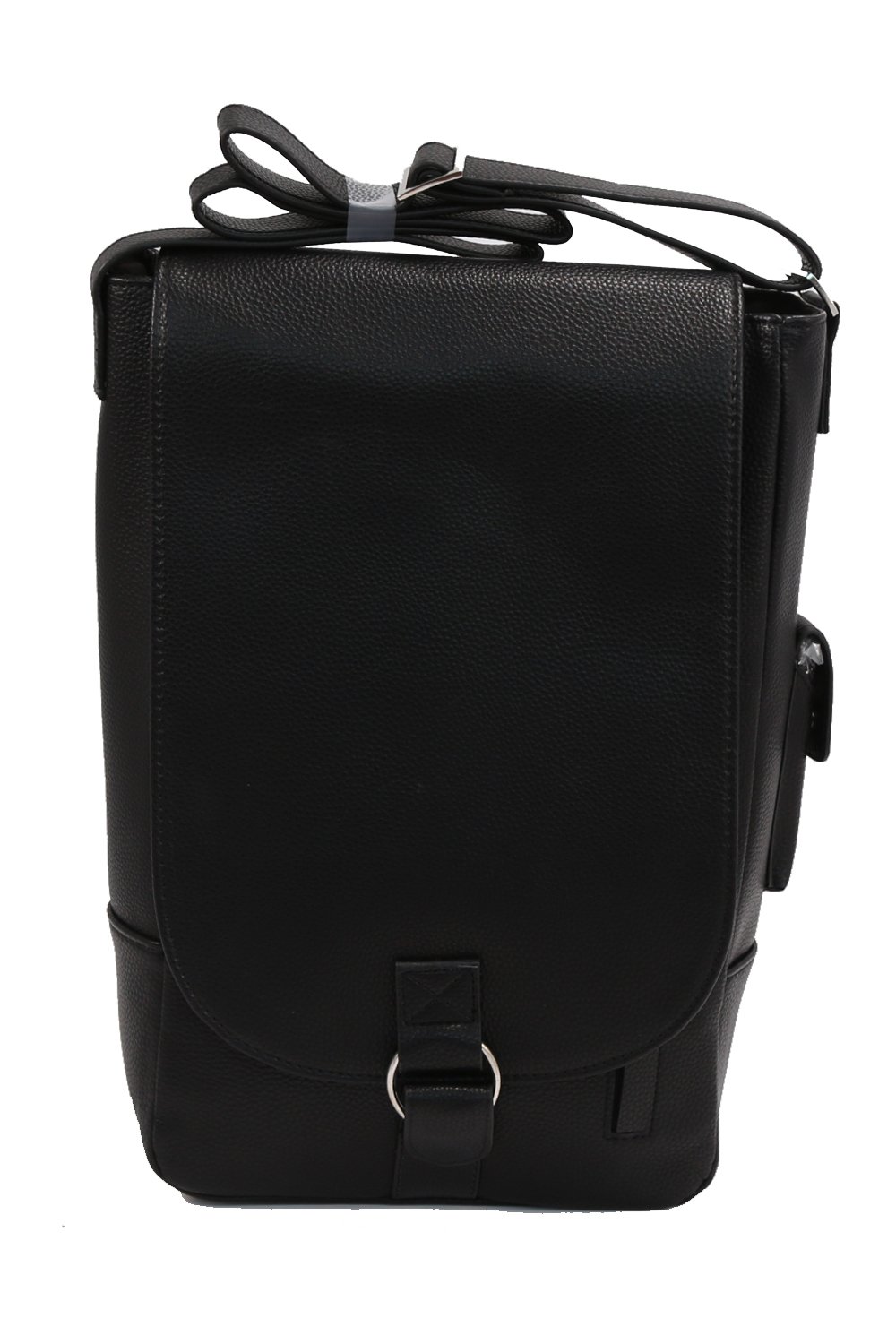 Premium Vino2 Two-Bottle Saddle Leather Wine Tote Bag - Stylish Messenger Carrier for Wine Bottles (Black) | Perfect for Picnics, Parties & Gifts