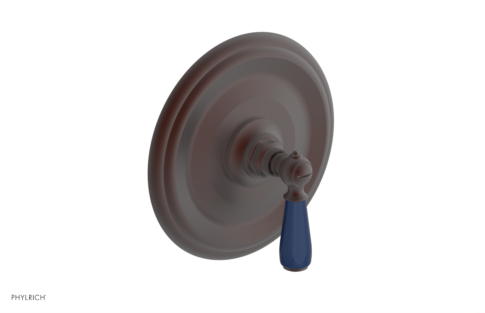 Jamestown Pressure Balance Shower Plate & Handle Trim with Navy Blue Accents - 4